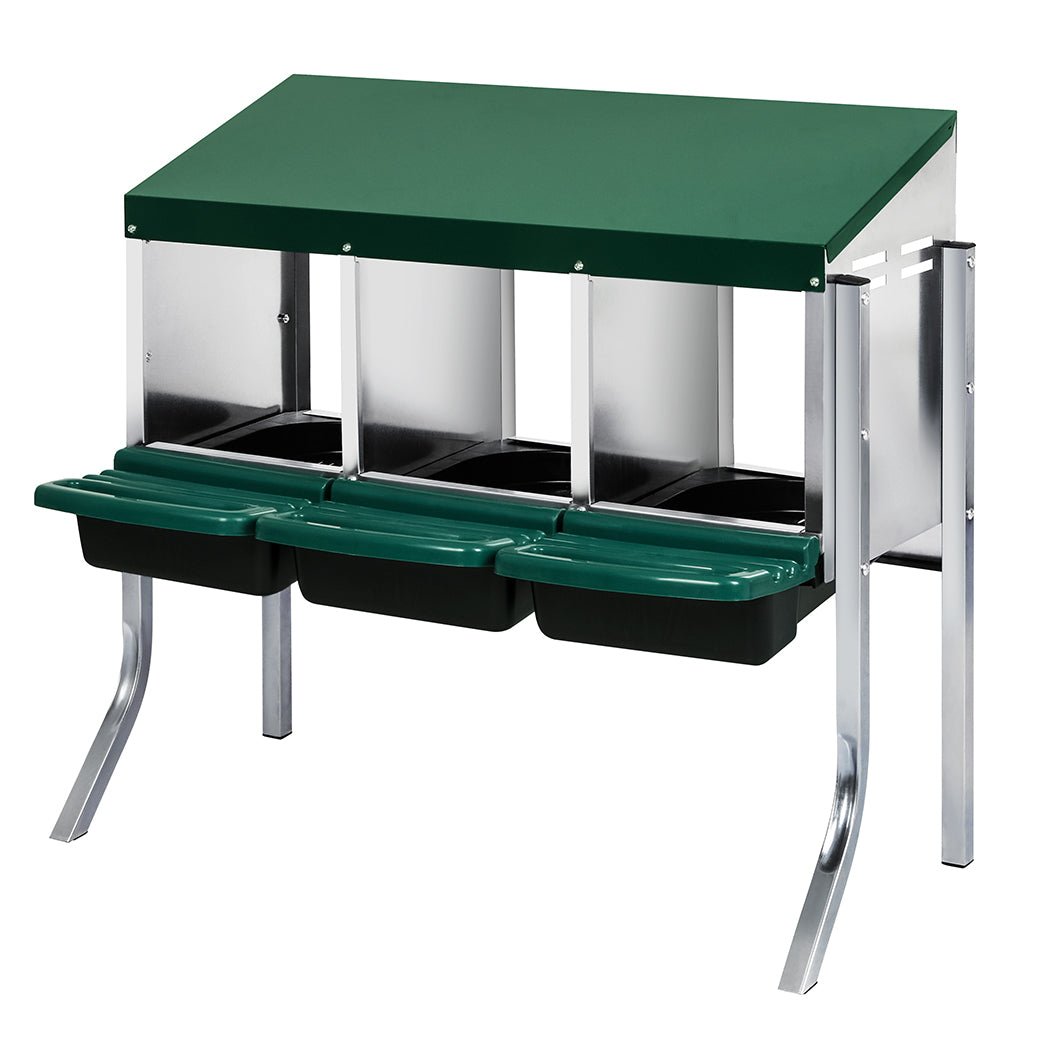 3 - Hole Chicken Egg Nesting Box with Stand and Wall Mount - Green - Rivercity House & Home Co. (ABN 18 642 972 209) - Affordable Modern Furniture Australia
