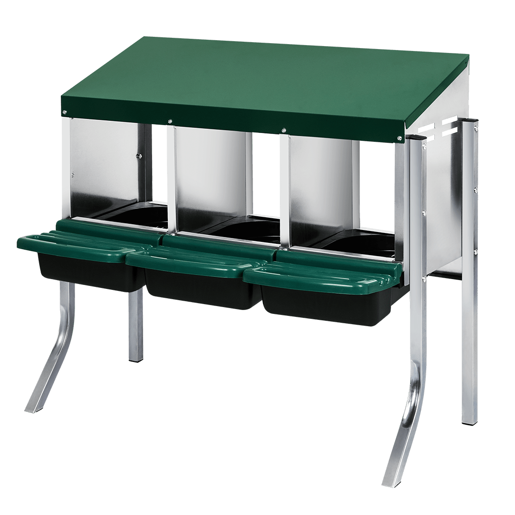3 - Hole Chicken Egg Nesting Box with Stand and Wall Mount - Green - Rivercity House & Home Co. (ABN 18 642 972 209) - Affordable Modern Furniture Australia