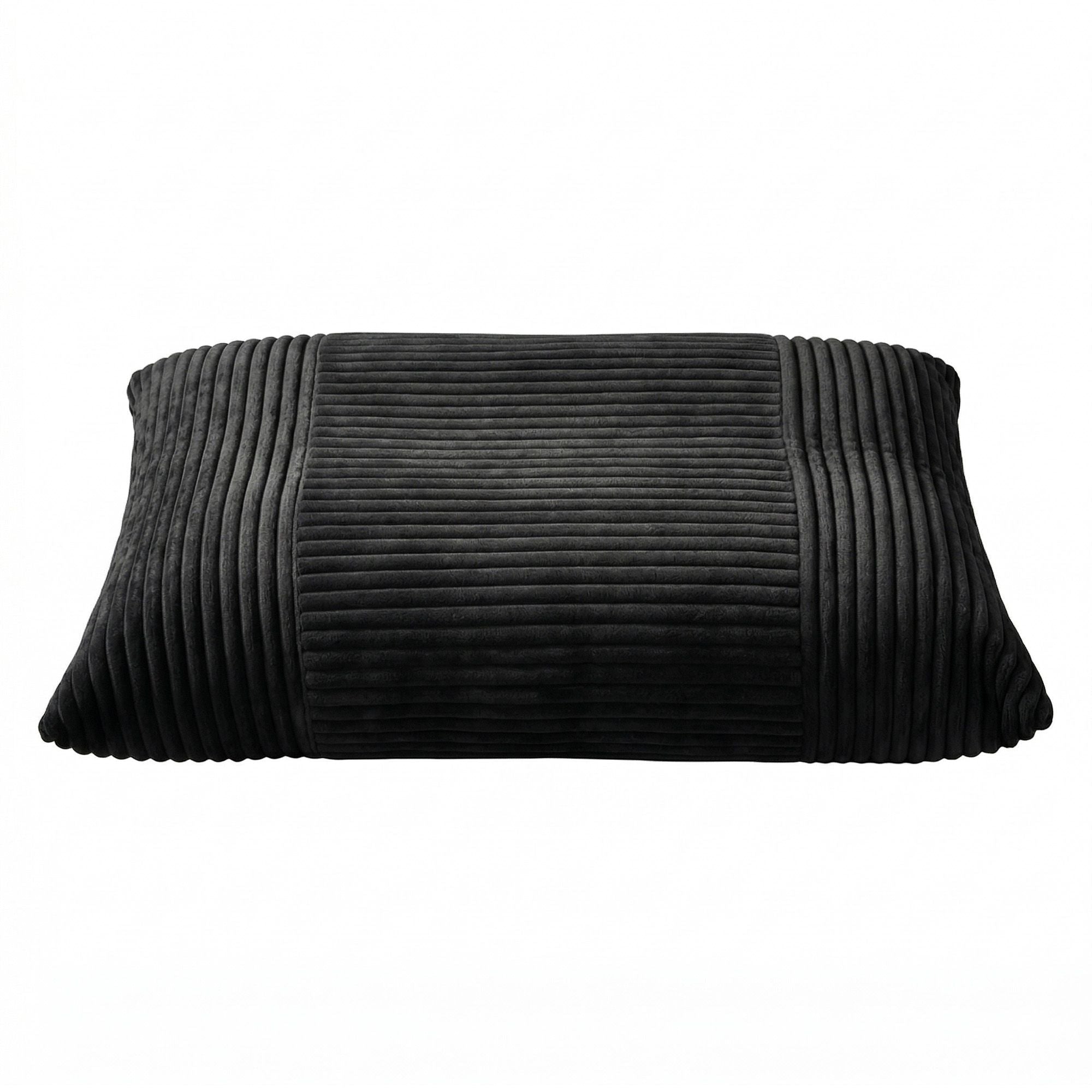 3 - in - 1 Bean Bag Chair for Living Room Convertible Floor Sofa Dark Grey - Furniture > Bar Stools & Chairs > Arm Chairs & Recliners - Rivercity House & Home Co. (ABN 18 642 972 209) - Affordable Modern Furniture Australia