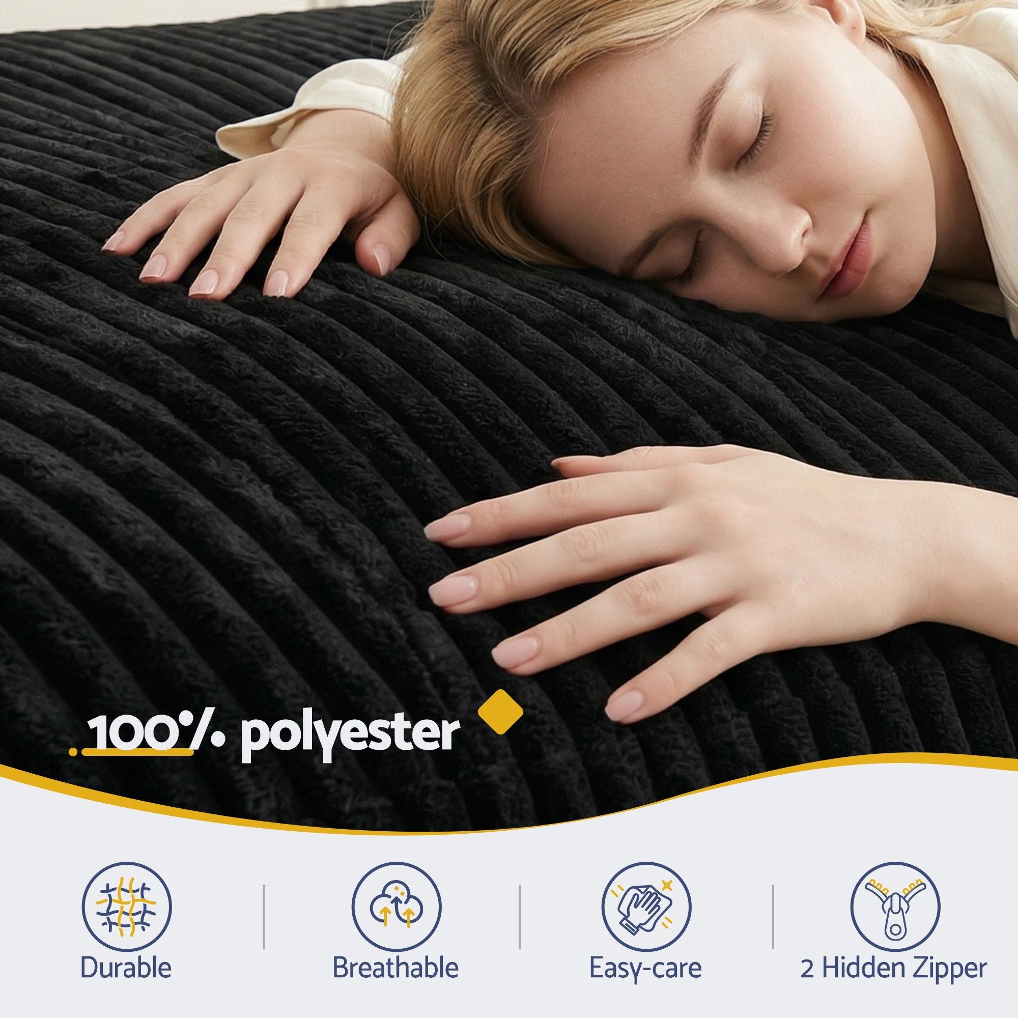 3 - in - 1 Bean Bag Chair for Living Room Convertible Floor Sofa Dark Grey - Furniture > Bar Stools & Chairs > Arm Chairs & Recliners - Rivercity House & Home Co. (ABN 18 642 972 209) - Affordable Modern Furniture Australia
