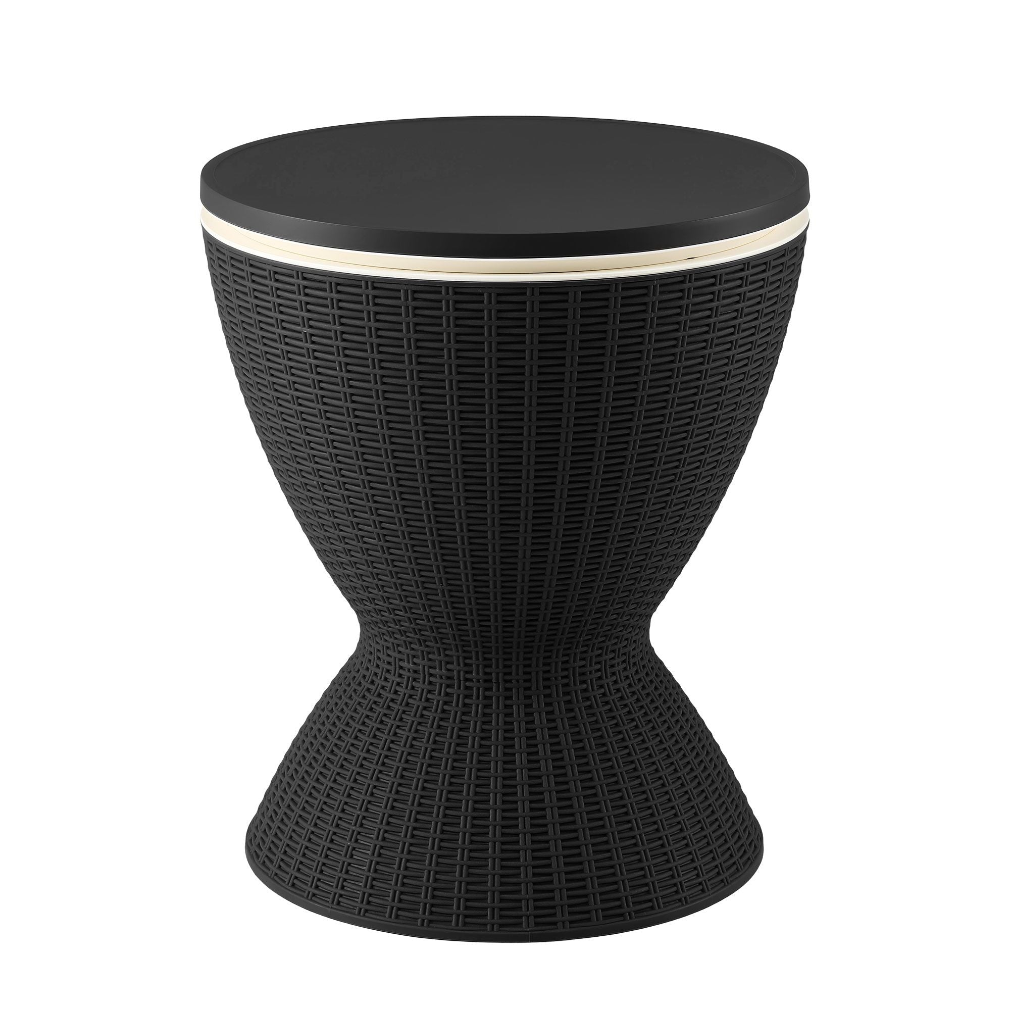 3-in-1 Cooler Bar Table with 30L Ice Bucket and Adjustable Top - Black - Furniture > Outdoor > Outdoor Tables - Rivercity House & Home Co. (ABN 18 642 972 209) - Affordable Modern Furniture Australia