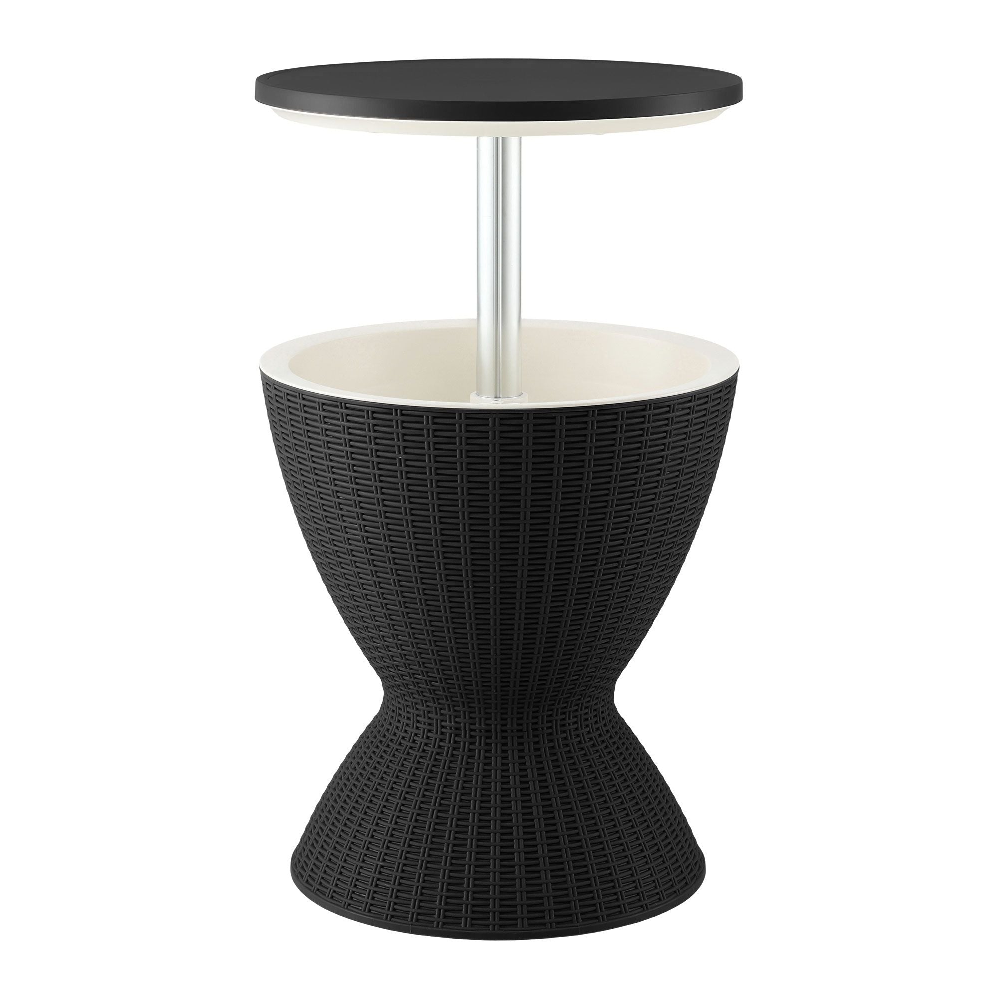 3-in-1 Cooler Bar Table with 30L Ice Bucket and Adjustable Top - Black - Furniture > Outdoor > Outdoor Tables - Rivercity House & Home Co. (ABN 18 642 972 209) - Affordable Modern Furniture Australia