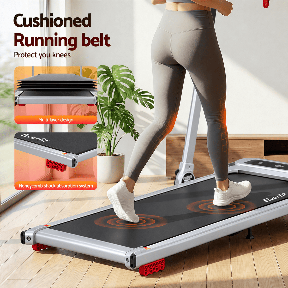 3-in-1 Electric Treadmill Walking Pad with Incline and Foldable Handle - Silver - Sports & Fitness > Exercise, Gym & Fitness > Treadmills - Rivercity House & Home Co. (ABN 18 642 972 209) - Affordable Modern Furniture Australia