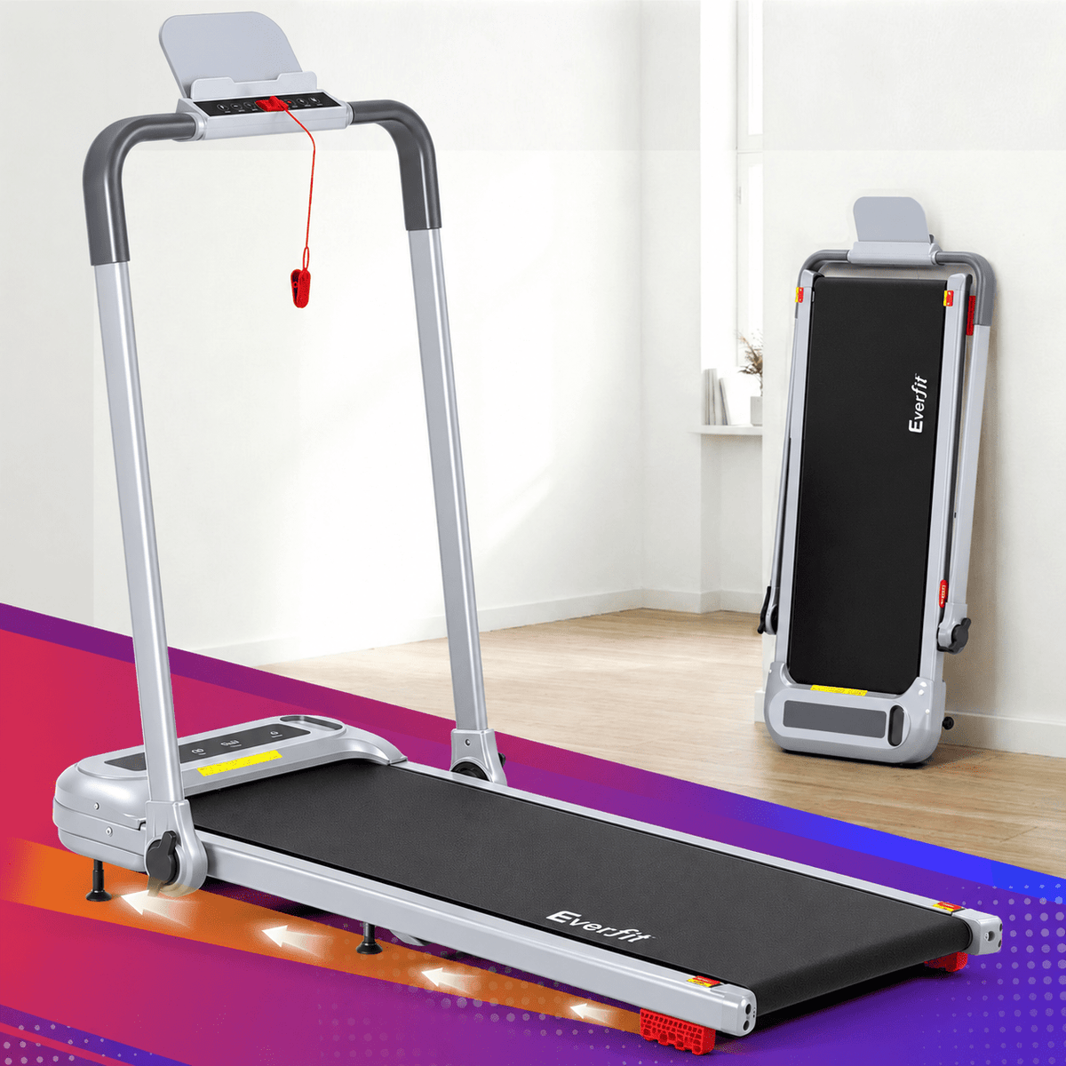 3-in-1 Electric Treadmill Walking Pad with Incline and Foldable Handle - Silver - Sports & Fitness > Exercise, Gym & Fitness > Treadmills - Rivercity House & Home Co. (ABN 18 642 972 209) - Affordable Modern Furniture Australia