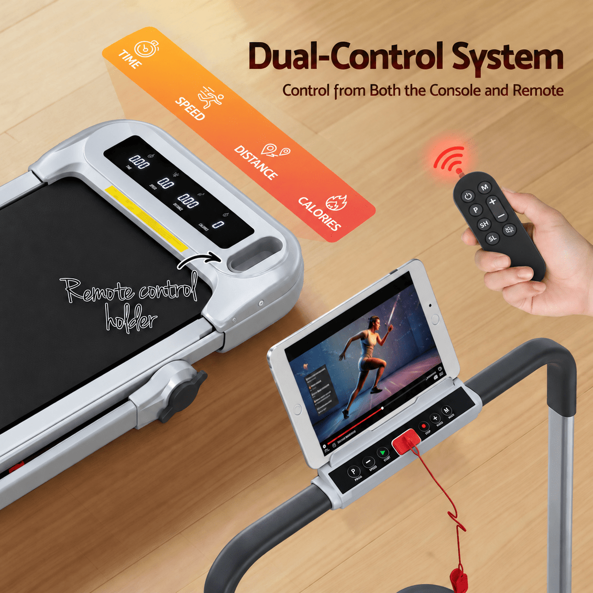 3-in-1 Electric Treadmill Walking Pad with Incline and Foldable Handle - Silver - Sports & Fitness > Exercise, Gym & Fitness > Treadmills - Rivercity House & Home Co. (ABN 18 642 972 209) - Affordable Modern Furniture Australia