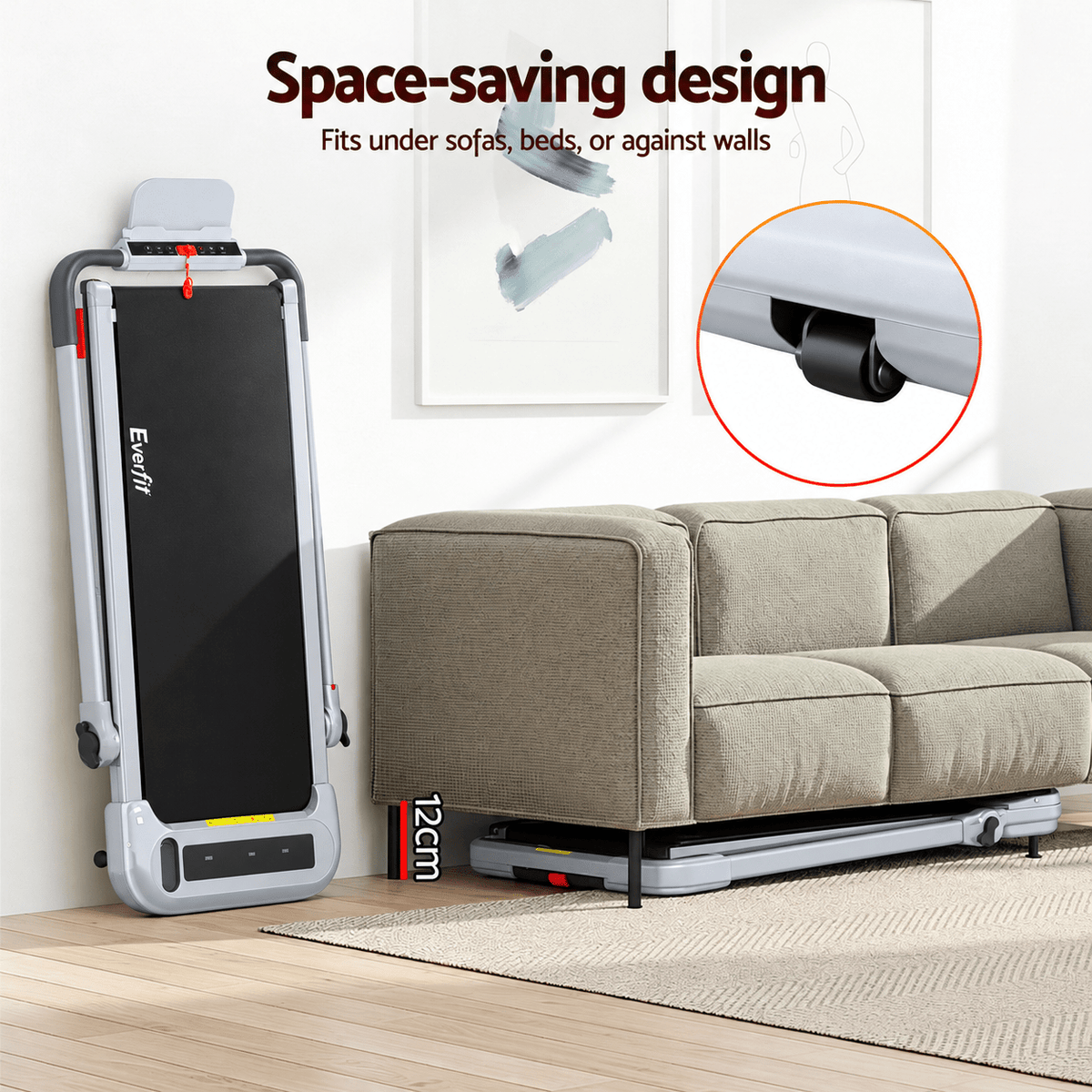 3-in-1 Electric Treadmill Walking Pad with Incline and Foldable Handle - Silver - Sports & Fitness > Exercise, Gym & Fitness > Treadmills - Rivercity House & Home Co. (ABN 18 642 972 209) - Affordable Modern Furniture Australia