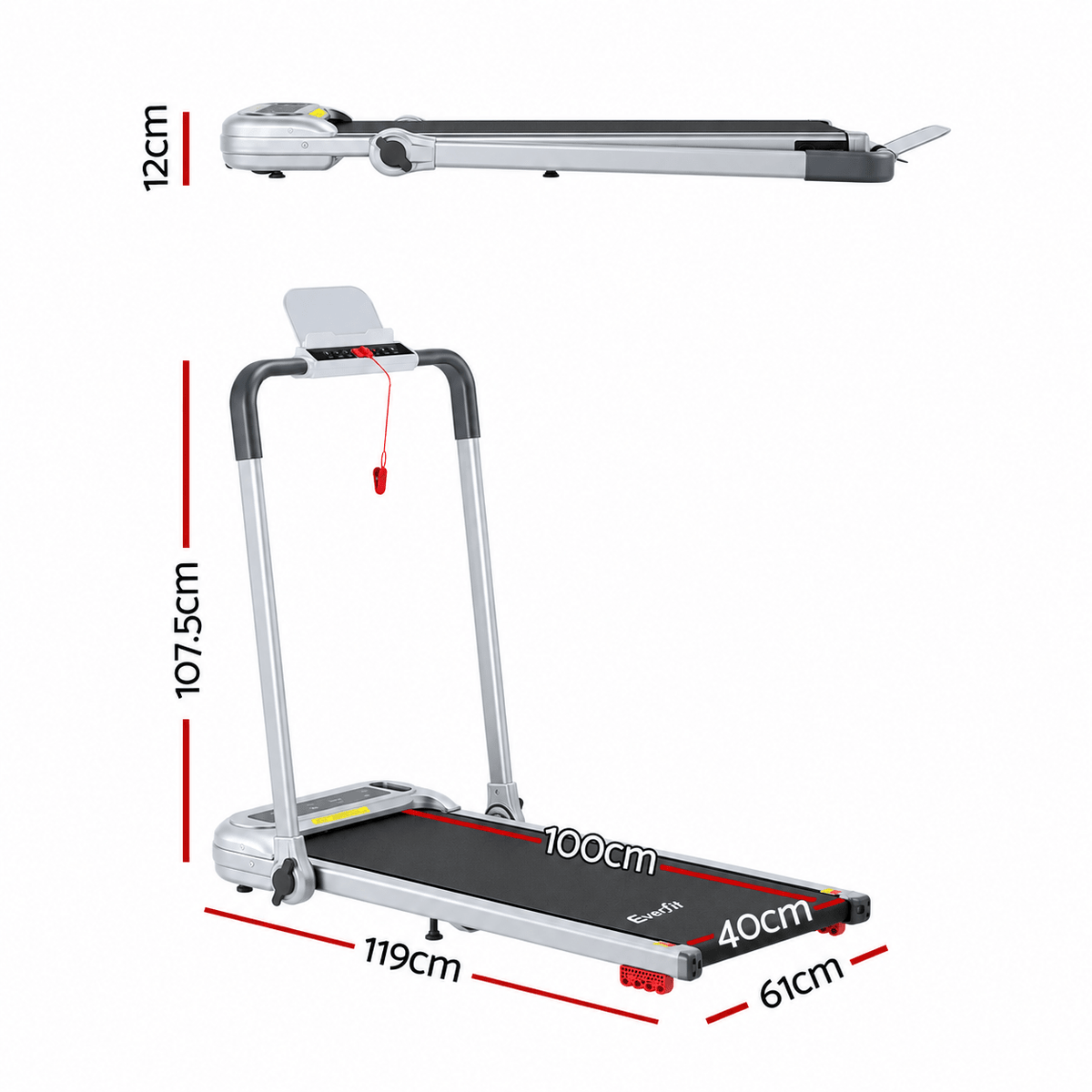 3-in-1 Electric Treadmill Walking Pad with Incline and Foldable Handle - Silver - Sports & Fitness > Exercise, Gym & Fitness > Treadmills - Rivercity House & Home Co. (ABN 18 642 972 209) - Affordable Modern Furniture Australia