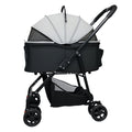3-in-1 Foldable Pet Stroller, Carrier & Pram for Dogs and Cats - Black