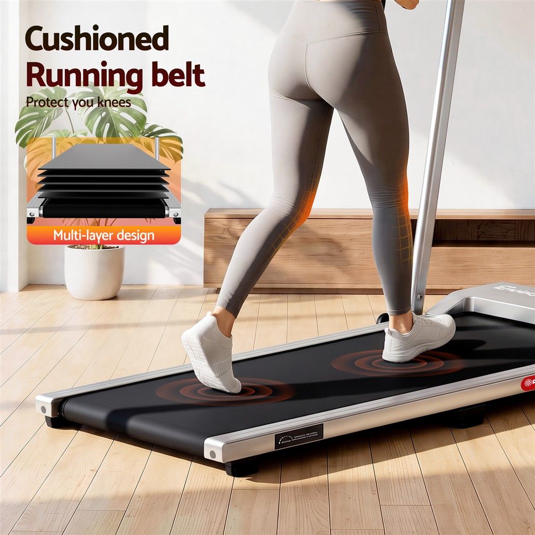 3 in 1 Foldable Walking Pad Treadmill with 12% Incline and 38cm Belt - Silver - Sports & Fitness > Exercise, Gym & Fitness > Treadmills - Rivercity House & Home Co. (ABN 18 642 972 209) - Affordable Modern Furniture Australia