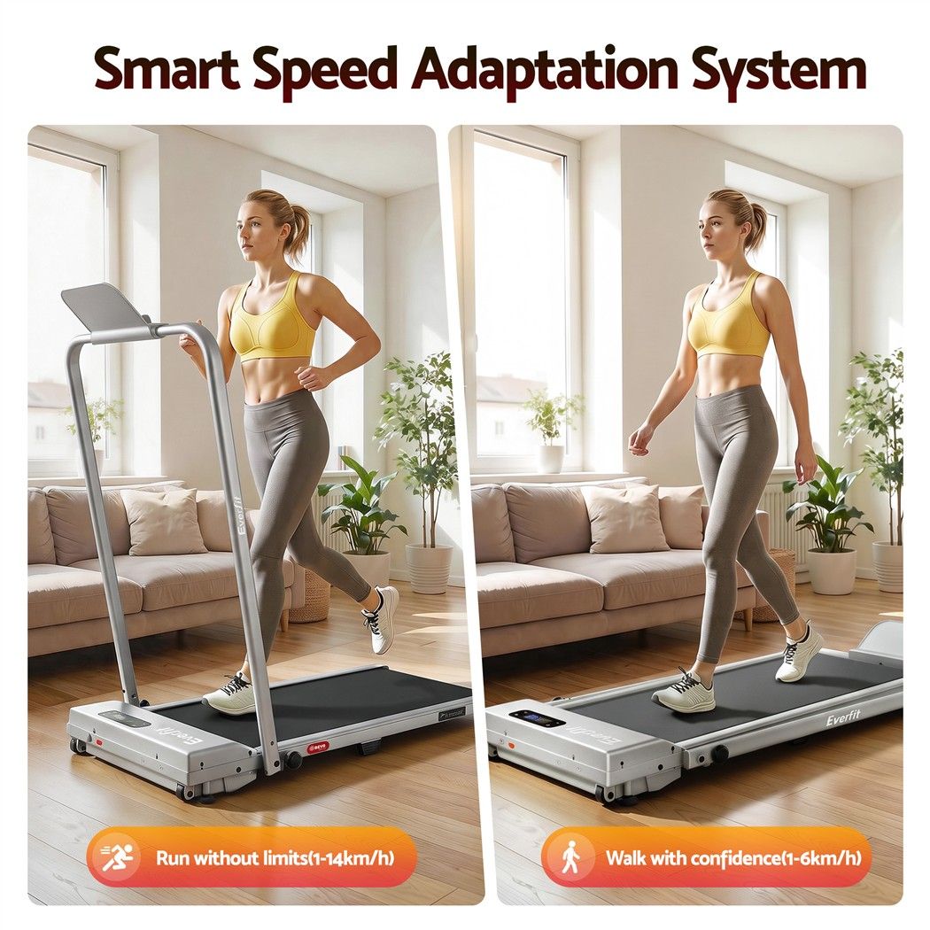 3 in 1 Foldable Walking Pad Treadmill with 12% Incline and 38cm Belt - Silver - Sports & Fitness > Exercise, Gym & Fitness > Treadmills - Rivercity House & Home Co. (ABN 18 642 972 209) - Affordable Modern Furniture Australia