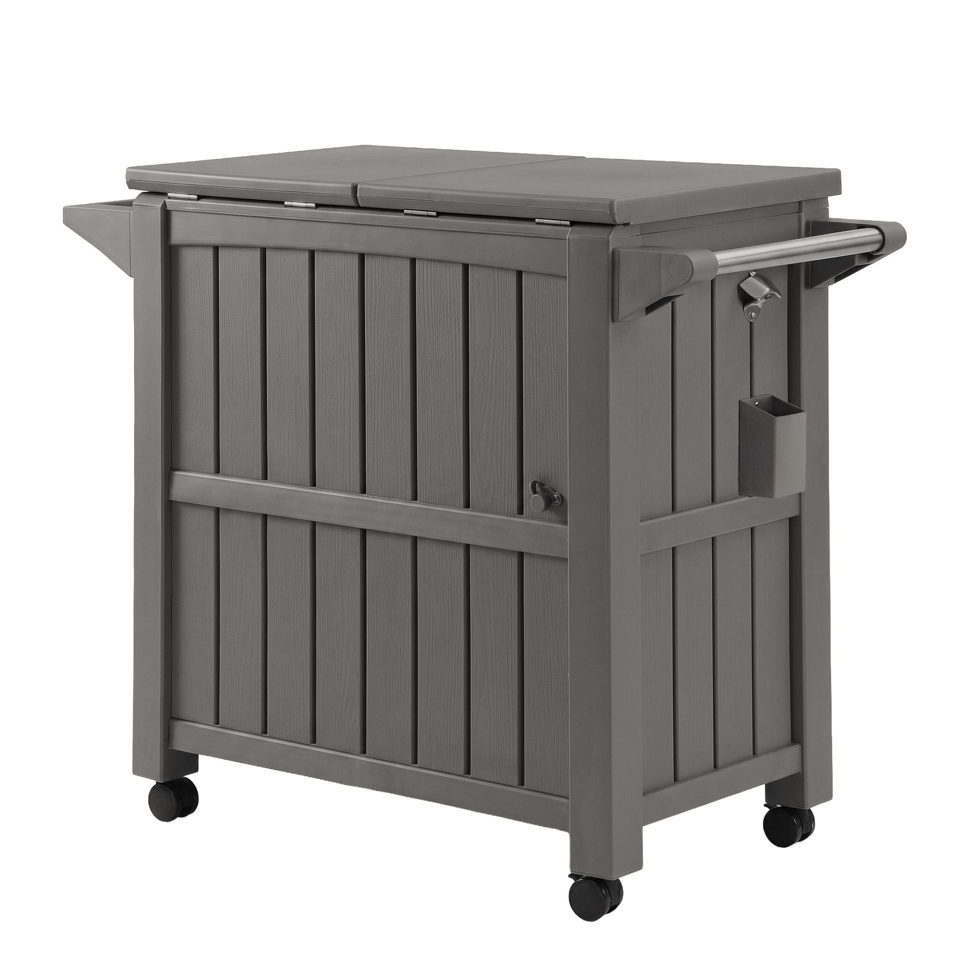 3-in-1 Outdoor Serving Cart with 80L Ice Bucket Cooler and Rolling Storage - Black - Furniture > Outdoor > Outdoor Storage Boxes - Rivercity House & Home Co. (ABN 18 642 972 209) - Affordable Modern Furniture Australia