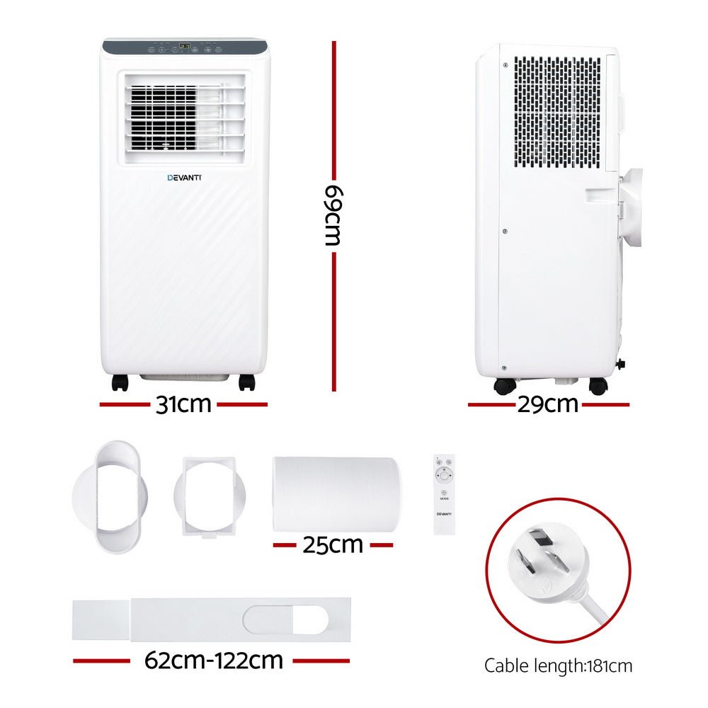 3 - in - 1 Portable Air Conditioner Dehumidifier Fan 7000BTU - Appliances > Air Conditioners > Portable Air Conditioners - Rivercity House & Home Co. (ABN 18 642 972 209) - Affordable Modern Furniture Australia