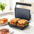 3-in-1 Sandwich Maker Steak Press Grill 1000W - Silver & Black