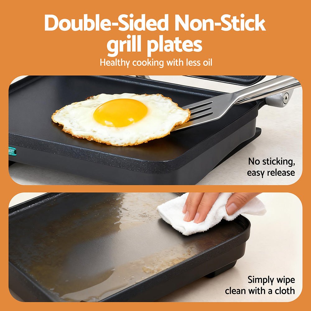 3 in 1 Sandwich Maker Steak Press Grill 1000W - Appliances > Kitchen Appliances > Toasters & Grills - Rivercity House & Home Co. (ABN 18 642 972 209) - Affordable Modern Furniture Australia