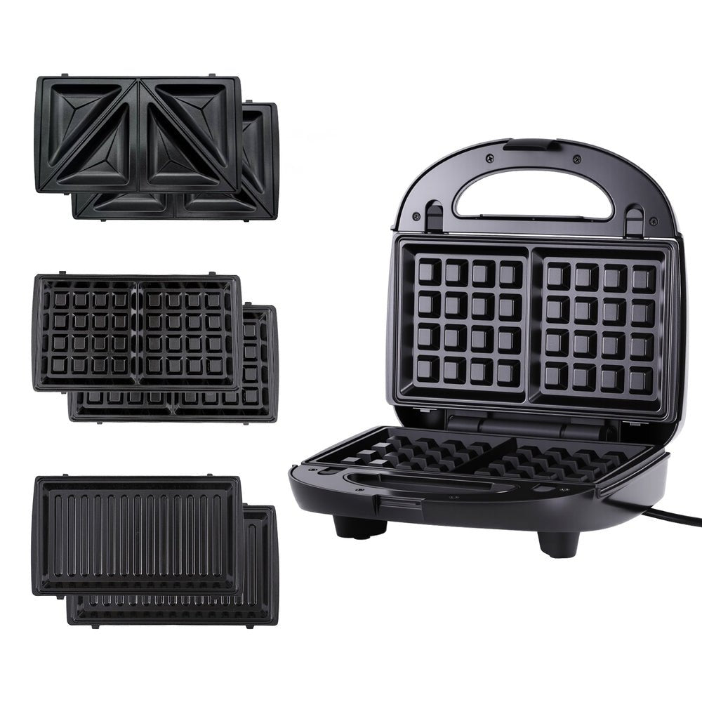 3 - in - 1 Sandwich Press Waffle Maker Panini Press Grill 850W - Appliances > Kitchen Appliances > Toasters & Grills - Rivercity House & Home Co. (ABN 18 642 972 209) - Affordable Modern Furniture Australia