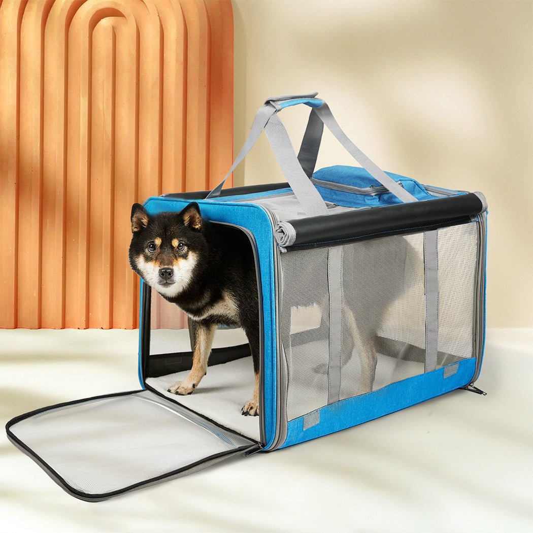 3 - in - 1 Soft Pet Carrier Crate Large Size - Blue - Rivercity House & Home Co. (ABN 18 642 972 209) - Affordable Modern Furniture Australia