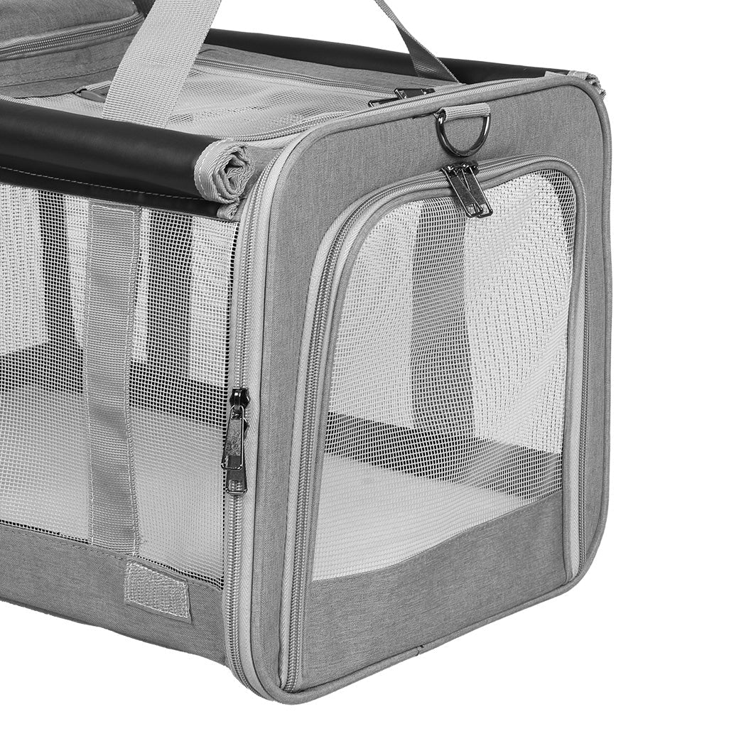 3 - in - 1 Soft Pet Crate Carrier L Size - Grey - Rivercity House & Home Co. (ABN 18 642 972 209) - Affordable Modern Furniture Australia