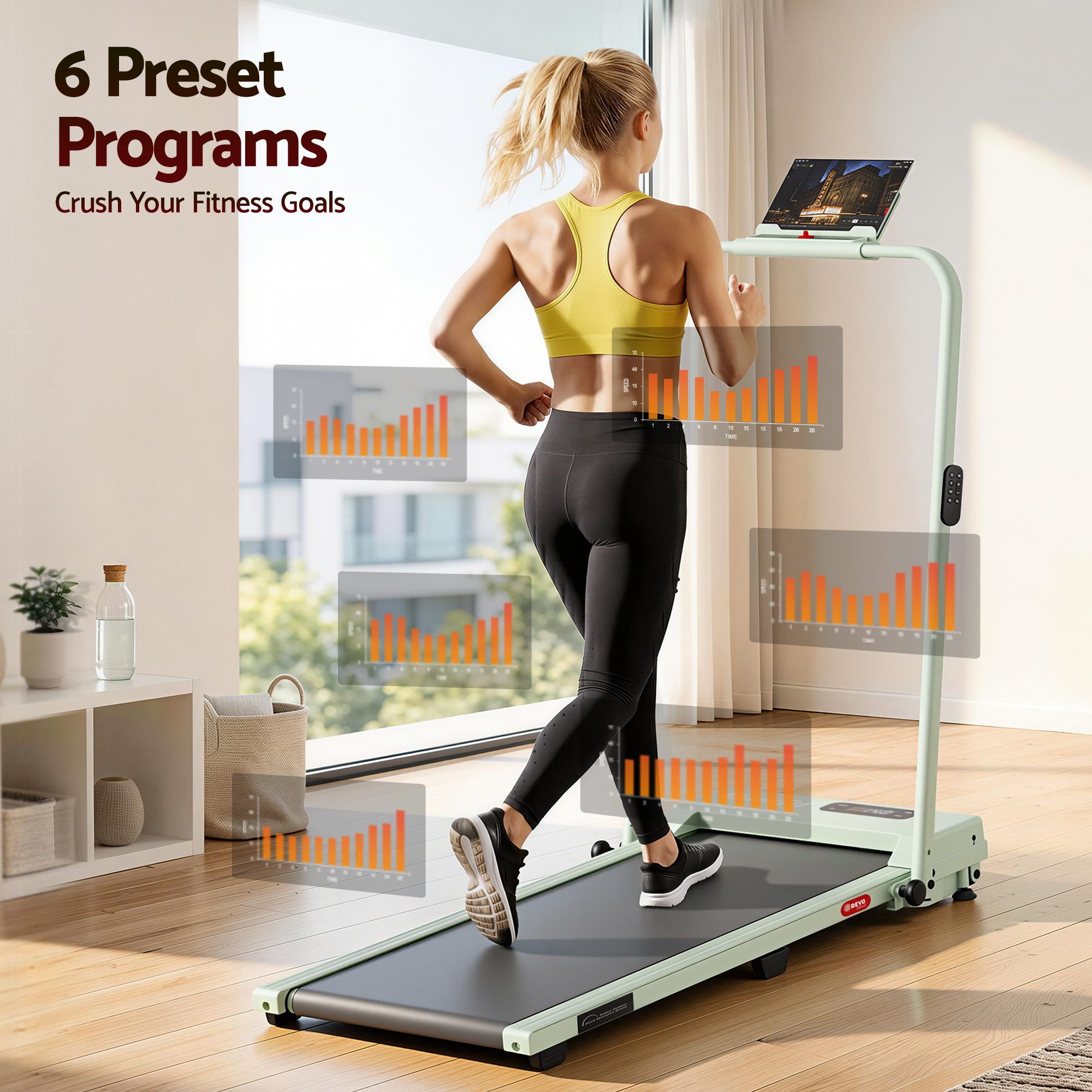 3 in 1 Walking Pad Treadmill 12% Incline Under Desk Foldable Treadmills for Home Gym With 38cm Wide Belt APP Control - Sports & Fitness > Exercise, Gym & Fitness > Treadmills - Rivercity House & Home Co. (ABN 18 642 972 209) - Affordable Modern Furniture Australia