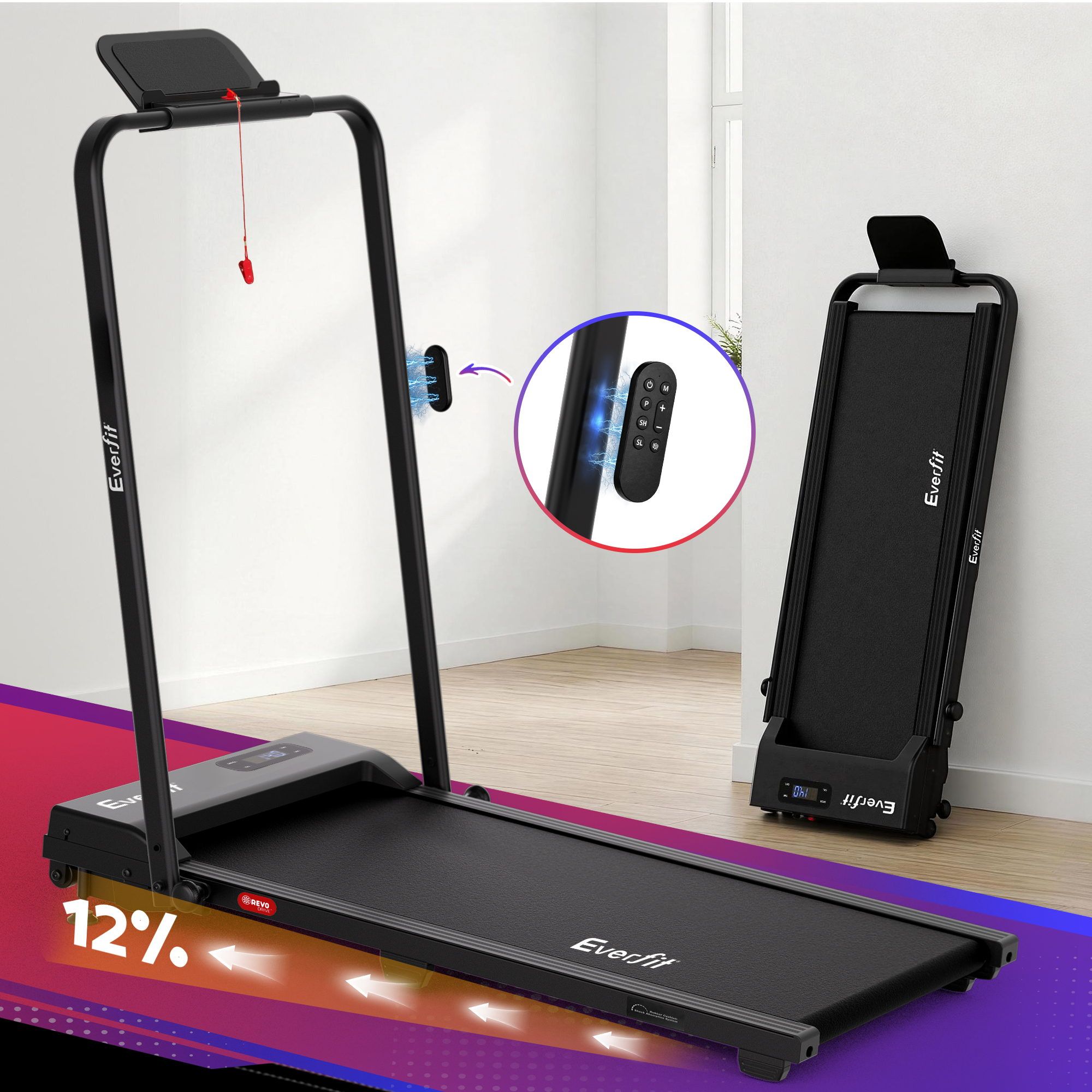 3 in 1 Walking Pad Treadmill 12% Incline Under Desk Foldable Treadmills for Home Gym With 38cm Wide Belt APP Control - Sports & Fitness > Exercise, Gym & Fitness > Treadmills - Rivercity House & Home Co. (ABN 18 642 972 209) - Affordable Modern Furniture Australia