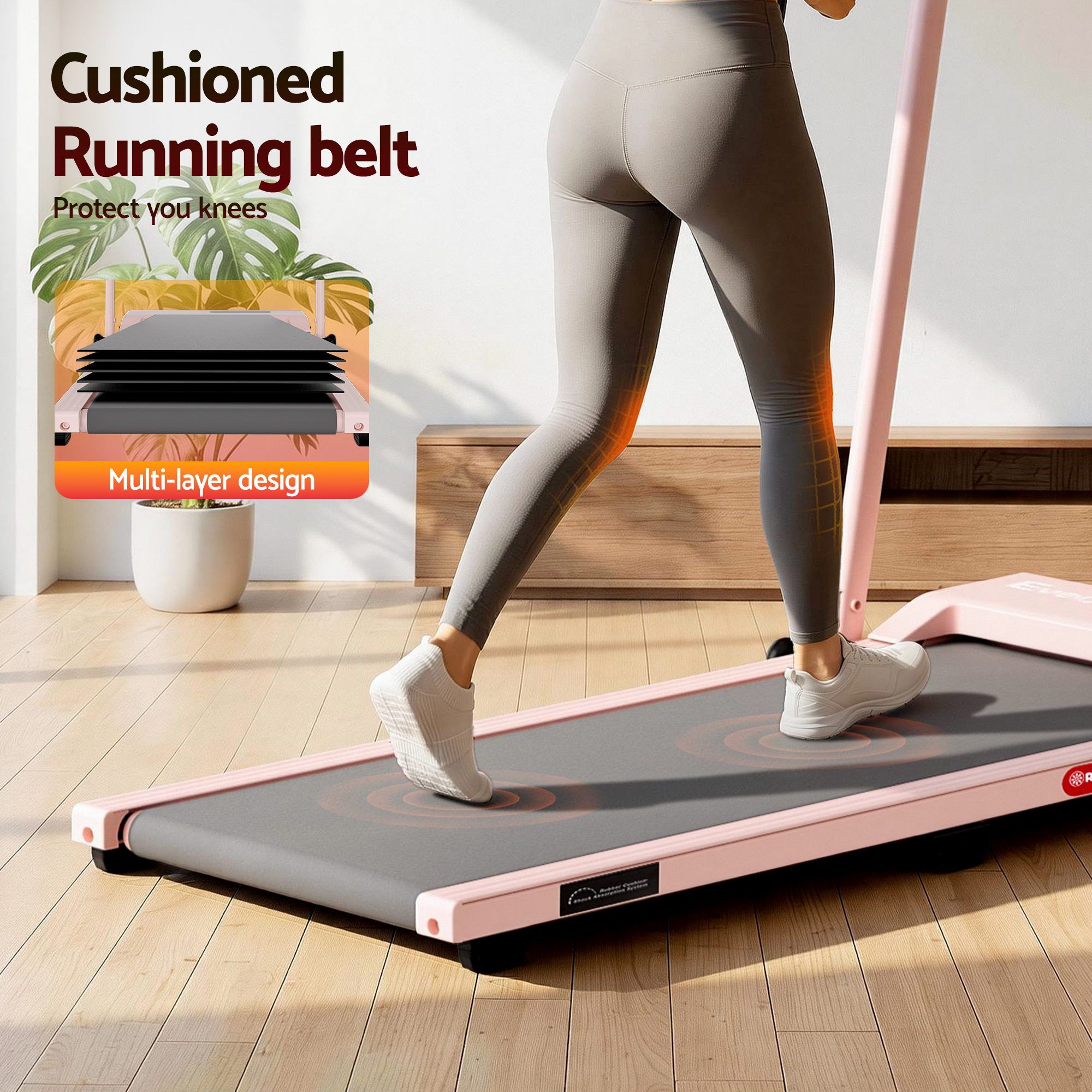 3 in 1 Walking Pad Treadmill 12% Incline Under Desk Treadmills for Home Gym With 38cm Wide Belt APP Control - Sports & Fitness > Exercise, Gym & Fitness > Treadmills - Rivercity House & Home Co. (ABN 18 642 972 209) - Affordable Modern Furniture Australia
