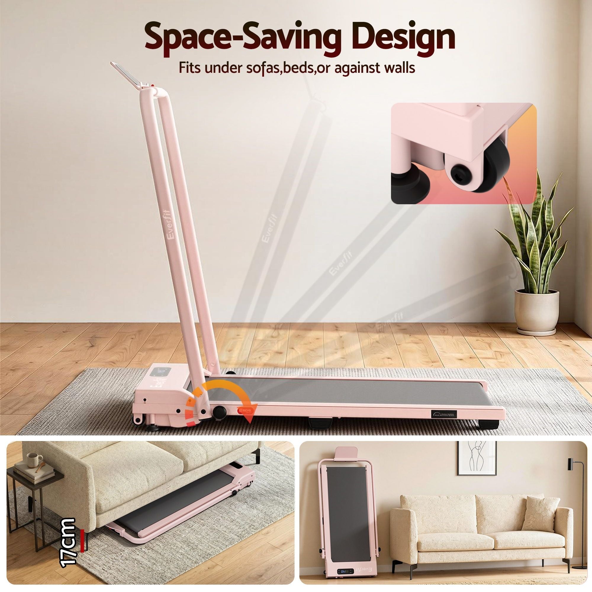 3 in 1 Walking Pad Treadmill 12% Incline Under Desk Treadmills for Home Gym With 38cm Wide Belt APP Control - Sports & Fitness > Exercise, Gym & Fitness > Treadmills - Rivercity House & Home Co. (ABN 18 642 972 209) - Affordable Modern Furniture Australia