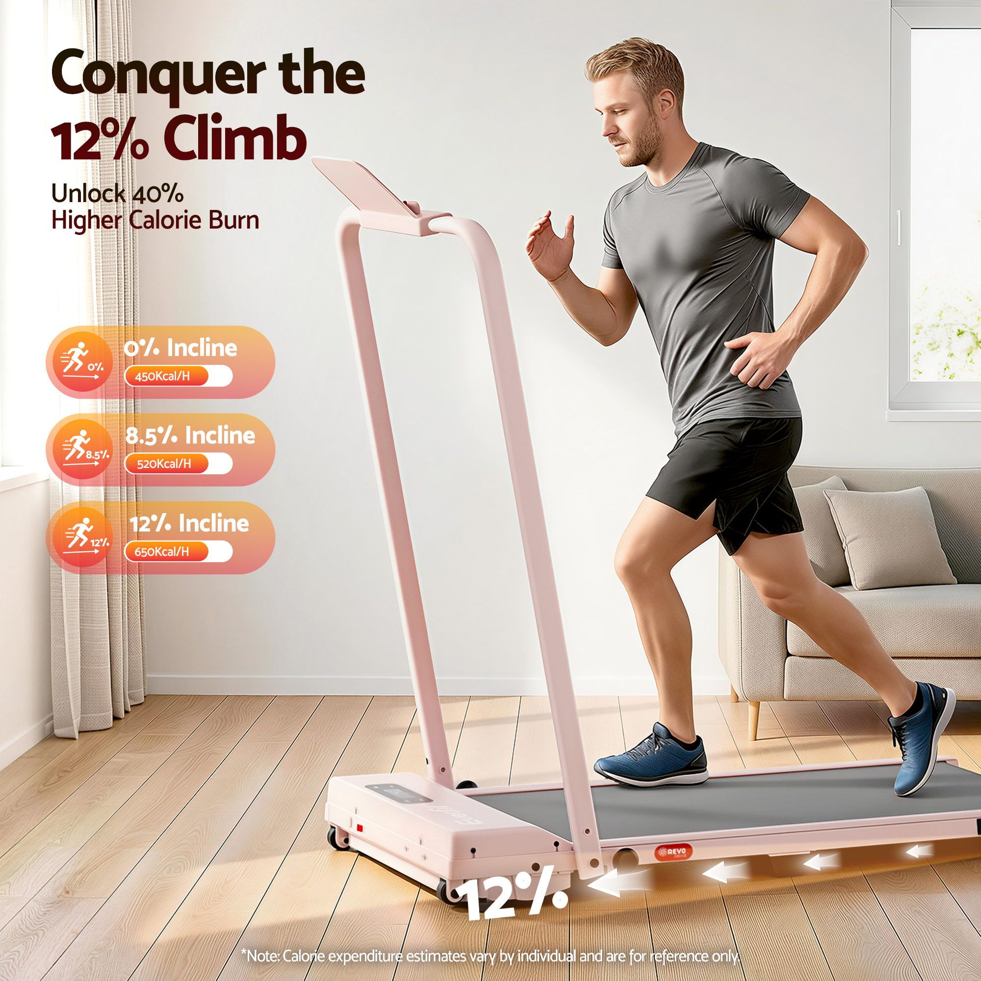 3 in 1 Walking Pad Treadmill 12% Incline Under Desk Treadmills for Home Gym With 38cm Wide Belt APP Control - Sports & Fitness > Exercise, Gym & Fitness > Treadmills - Rivercity House & Home Co. (ABN 18 642 972 209) - Affordable Modern Furniture Australia