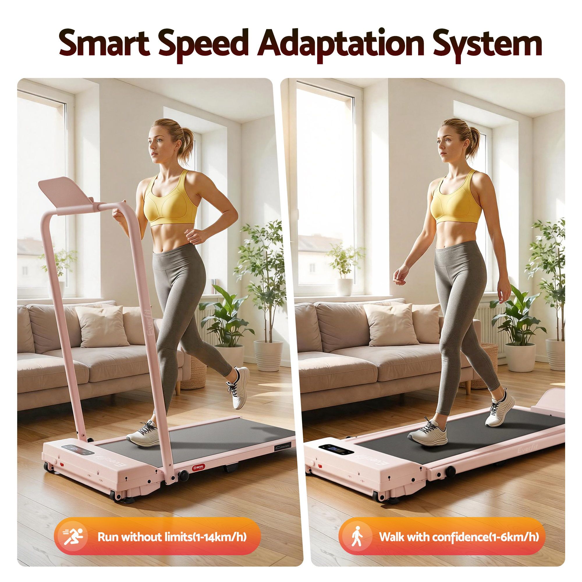 3 in 1 Walking Pad Treadmill 12% Incline Under Desk Treadmills for Home Gym With 38cm Wide Belt APP Control - Sports & Fitness > Exercise, Gym & Fitness > Treadmills - Rivercity House & Home Co. (ABN 18 642 972 209) - Affordable Modern Furniture Australia