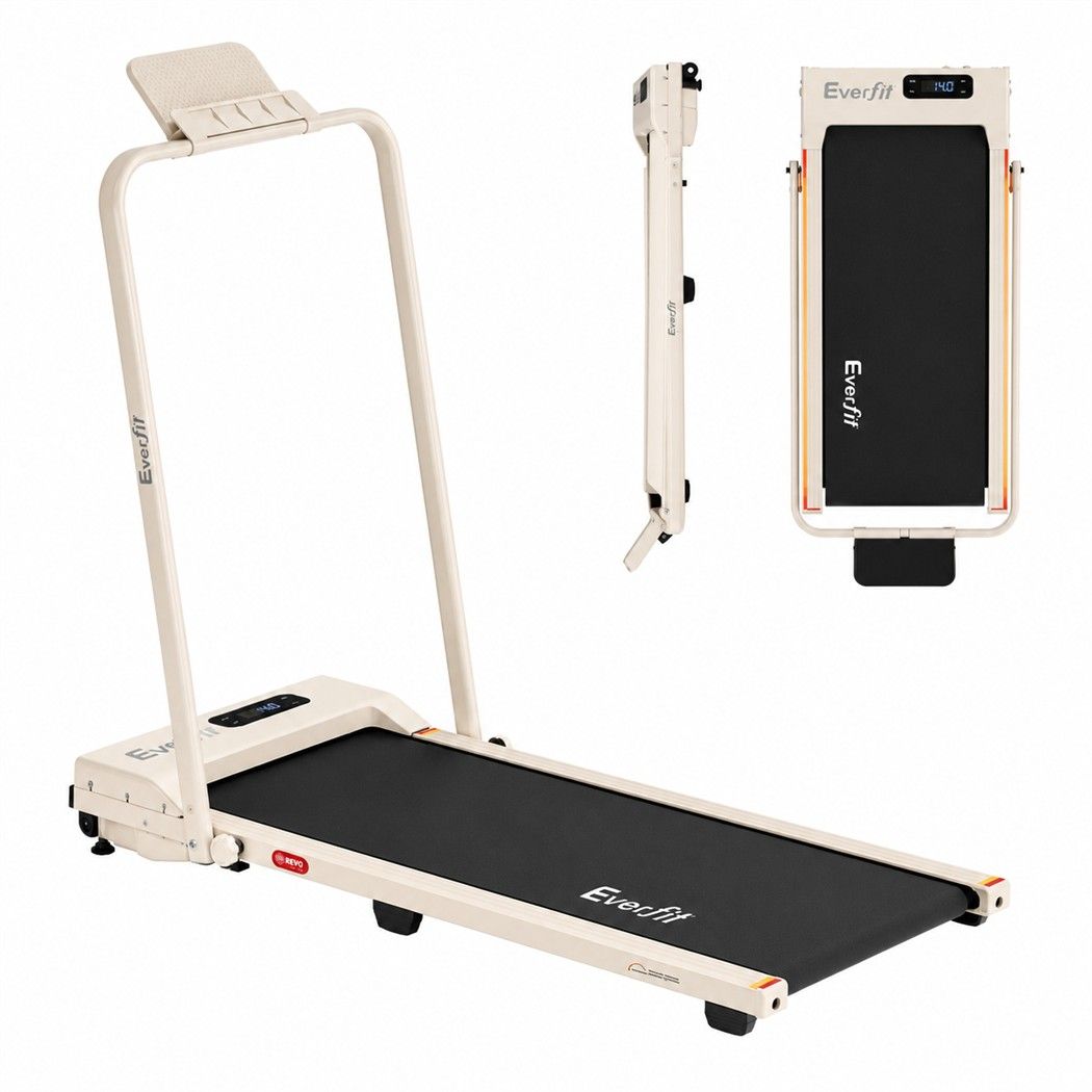 3 in 1 Walking Pad Treadmill with 12% Incline and Foldable Design for Home Use - Beige - Sports & Fitness > Exercise, Gym & Fitness > Treadmills - Rivercity House & Home Co. (ABN 18 642 972 209) - Affordable Modern Furniture Australia