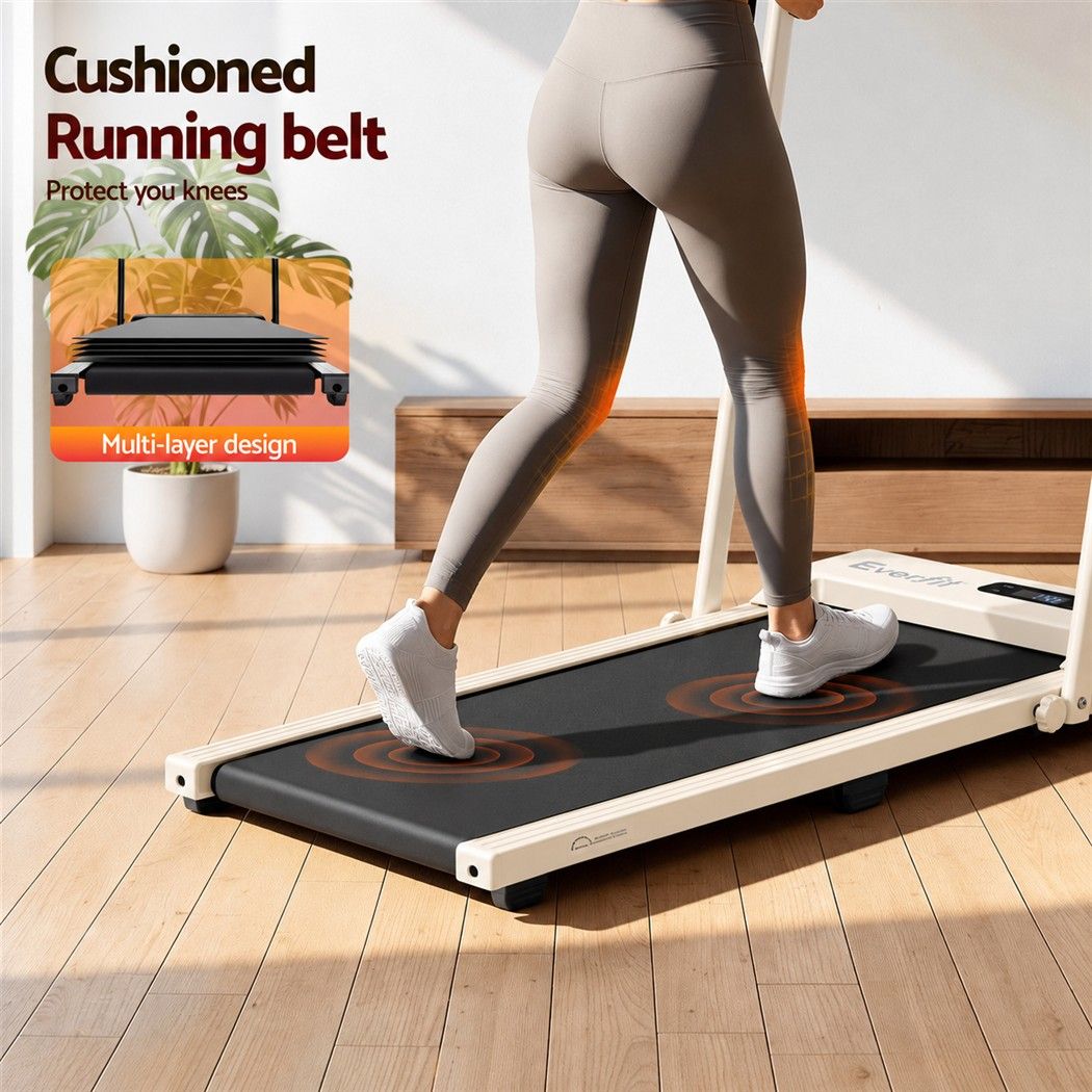 3 in 1 Walking Pad Treadmill with 12% Incline and Foldable Design for Home Use - Beige - Sports & Fitness > Exercise, Gym & Fitness > Treadmills - Rivercity House & Home Co. (ABN 18 642 972 209) - Affordable Modern Furniture Australia