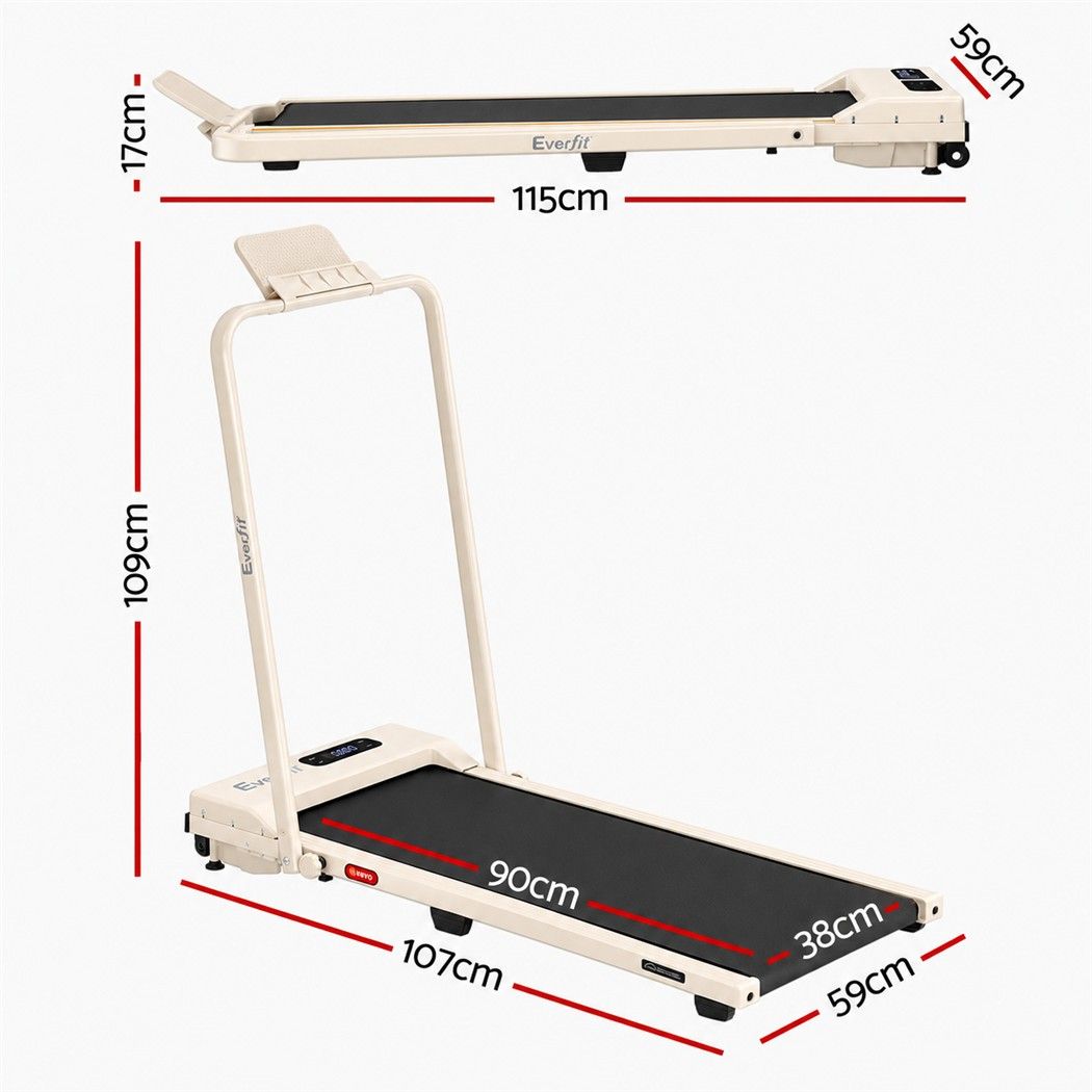 3 in 1 Walking Pad Treadmill with 12% Incline and Foldable Design for Home Use - Beige - Sports & Fitness > Exercise, Gym & Fitness > Treadmills - Rivercity House & Home Co. (ABN 18 642 972 209) - Affordable Modern Furniture Australia
