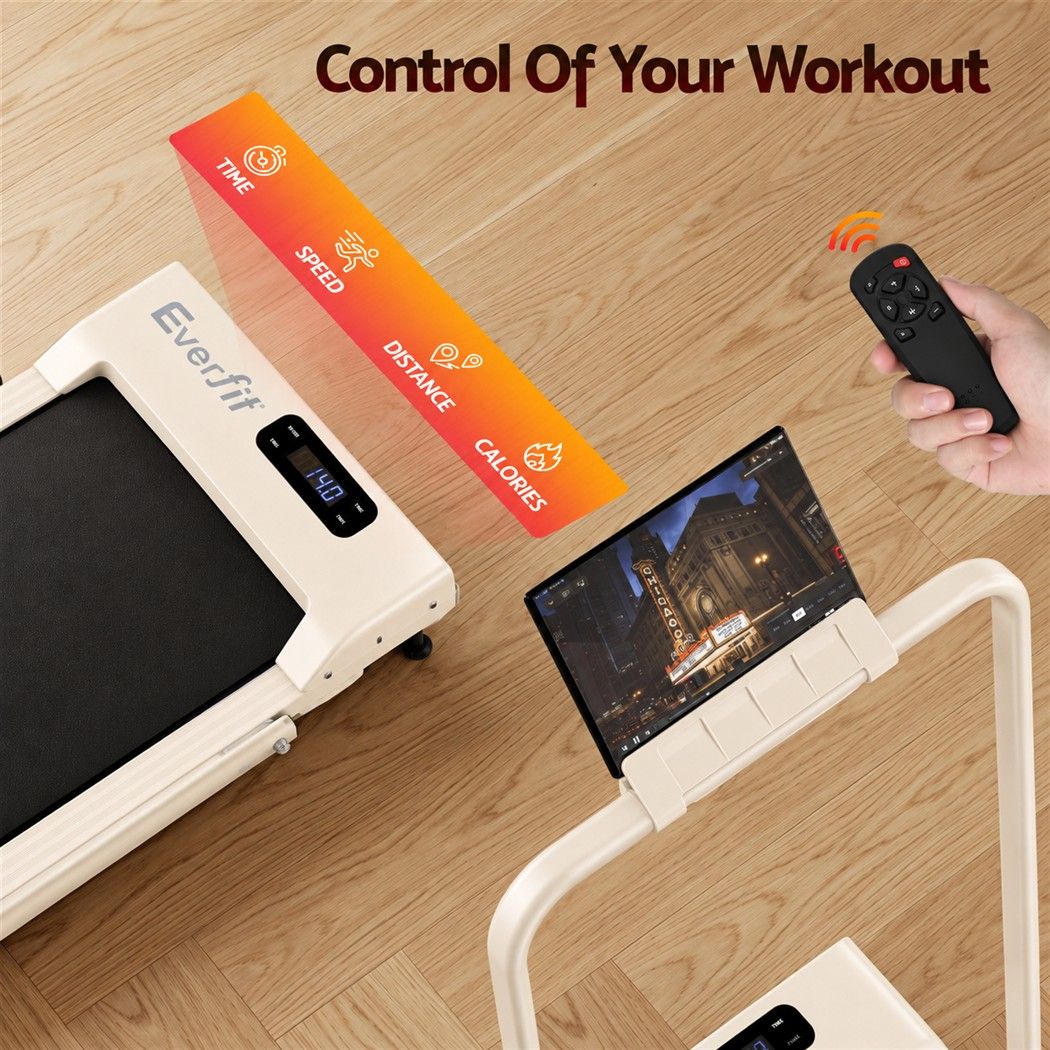 3 in 1 Walking Pad Treadmill with 12% Incline and Foldable Design for Home Use - Beige - Sports & Fitness > Exercise, Gym & Fitness > Treadmills - Rivercity House & Home Co. (ABN 18 642 972 209) - Affordable Modern Furniture Australia