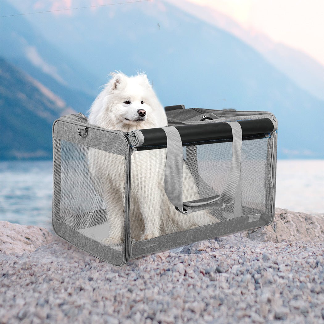 3 - in - 1 XL Pet Soft Crate Carrier for Dogs and Cats - Grey - Rivercity House & Home Co. (ABN 18 642 972 209) - Affordable Modern Furniture Australia