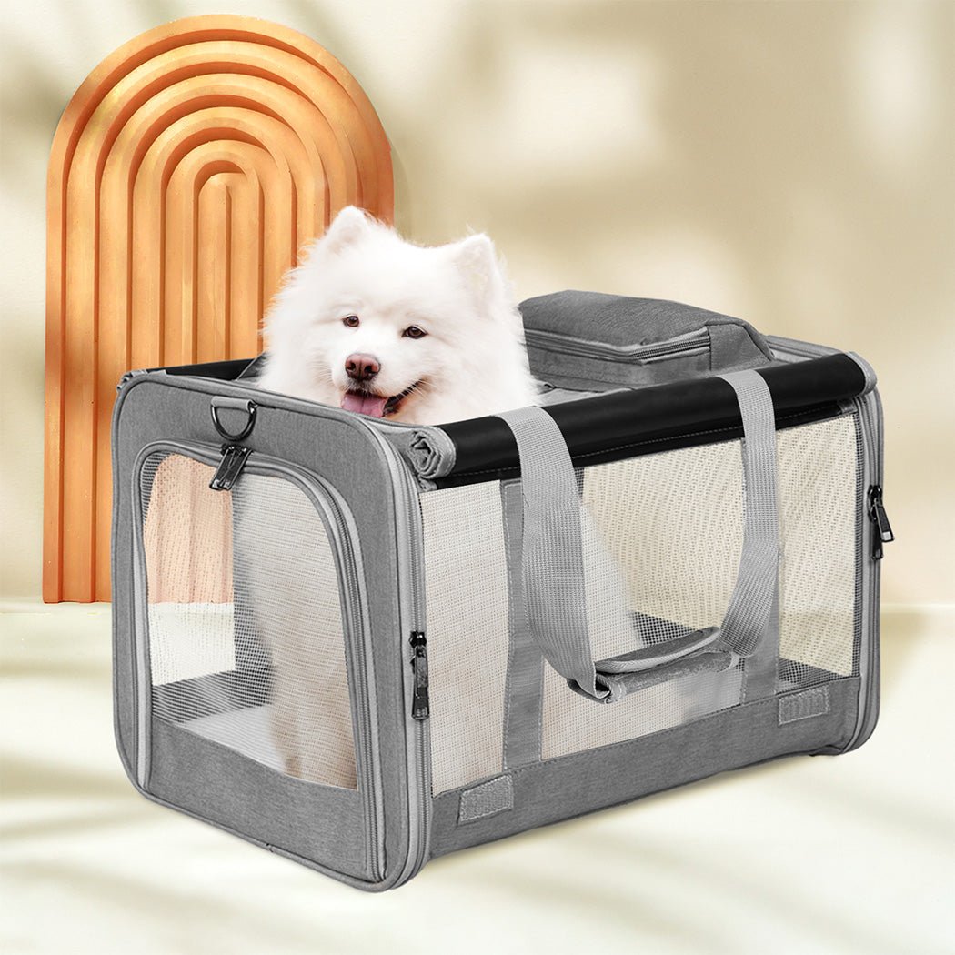 3 - in - 1 XL Pet Soft Crate Carrier for Dogs and Cats - Grey - Rivercity House & Home Co. (ABN 18 642 972 209) - Affordable Modern Furniture Australia