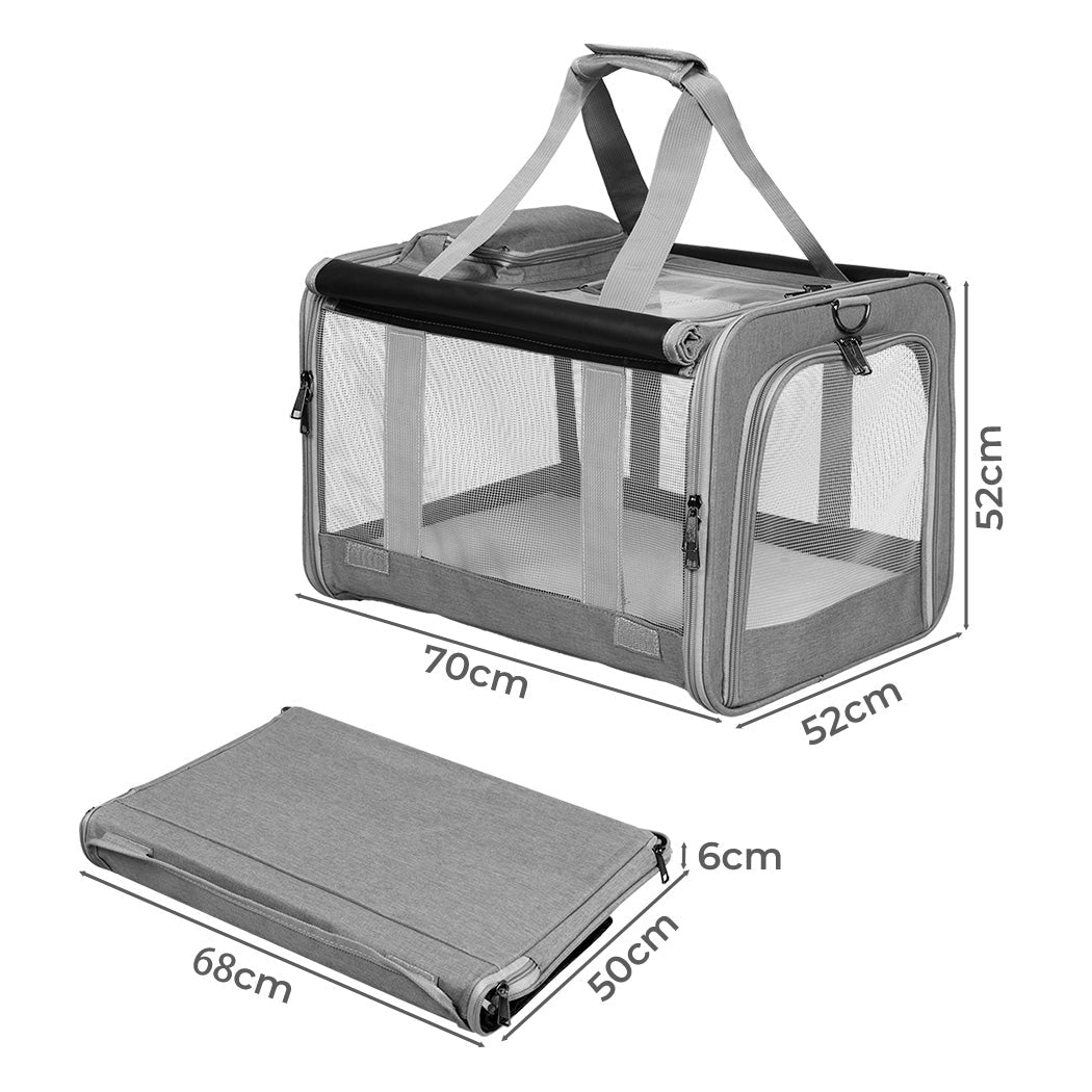 3 - in - 1 XL Pet Soft Crate Carrier for Dogs and Cats - Grey - Rivercity House & Home Co. (ABN 18 642 972 209) - Affordable Modern Furniture Australia