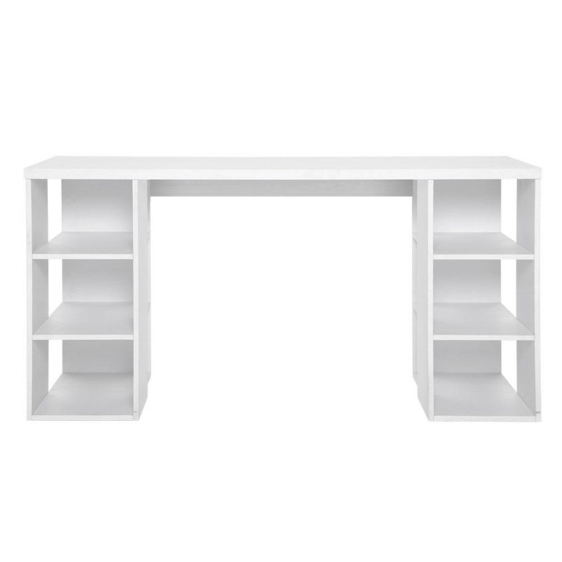 3 Level Desk with Storage & Bookshelf - White - Rivercity House & Home Co. (ABN 18 642 972 209) - Affordable Modern Furniture Australia