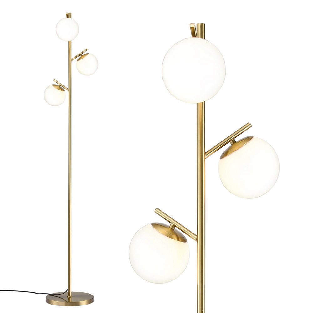 3 - Light Tree Floor Lamp 165cm Tall Standing Light with Sphere Glass Shades for Modern Homes - Home & Garden > Lighting > Floor Lamps - Rivercity House & Home Co. (ABN 18 642 972 209) - Affordable Modern Furniture Australia