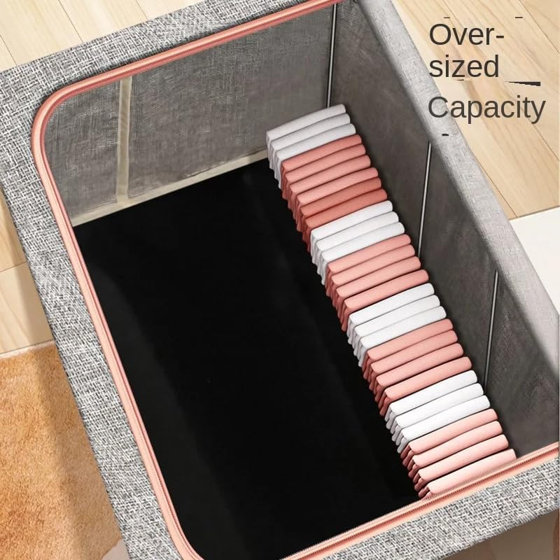 3 Pack Large 66L Clothes Storage Bins with Lids for Clothing, Bedding, Toys - Grey - Home & Garden > Storage > Clothing & Wardrobe Storage - Rivercity House & Home Co. (ABN 18 642 972 209) - Affordable Modern Furniture Australia
