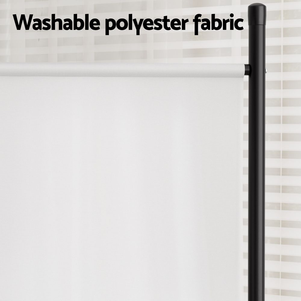 3 Panel Folding Room Divider Set of 2 with Fabric Privacy Screen - White - Furniture > Bedroom > Room Dividers - Rivercity House & Home Co. (ABN 18 642 972 209) - Affordable Modern Furniture Australia