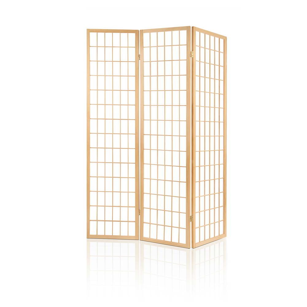 3 Panel Room Divider Screen 131x179cm - Natural - Furniture > Bedroom > Room Dividers - Rivercity House & Home Co. (ABN 18 642 972 209) - Affordable Modern Furniture Australia