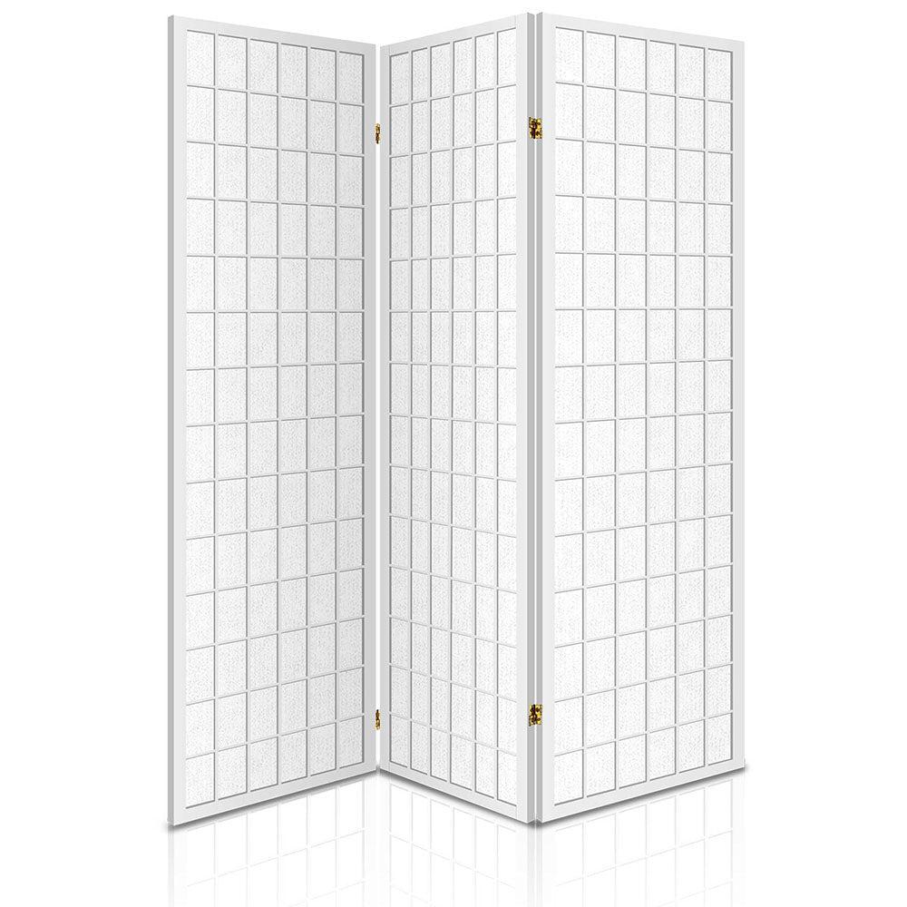 3 Panel Room Divider Screen 131x179cm - White - Furniture > Bedroom > Room Dividers - Rivercity House & Home Co. (ABN 18 642 972 209) - Affordable Modern Furniture Australia