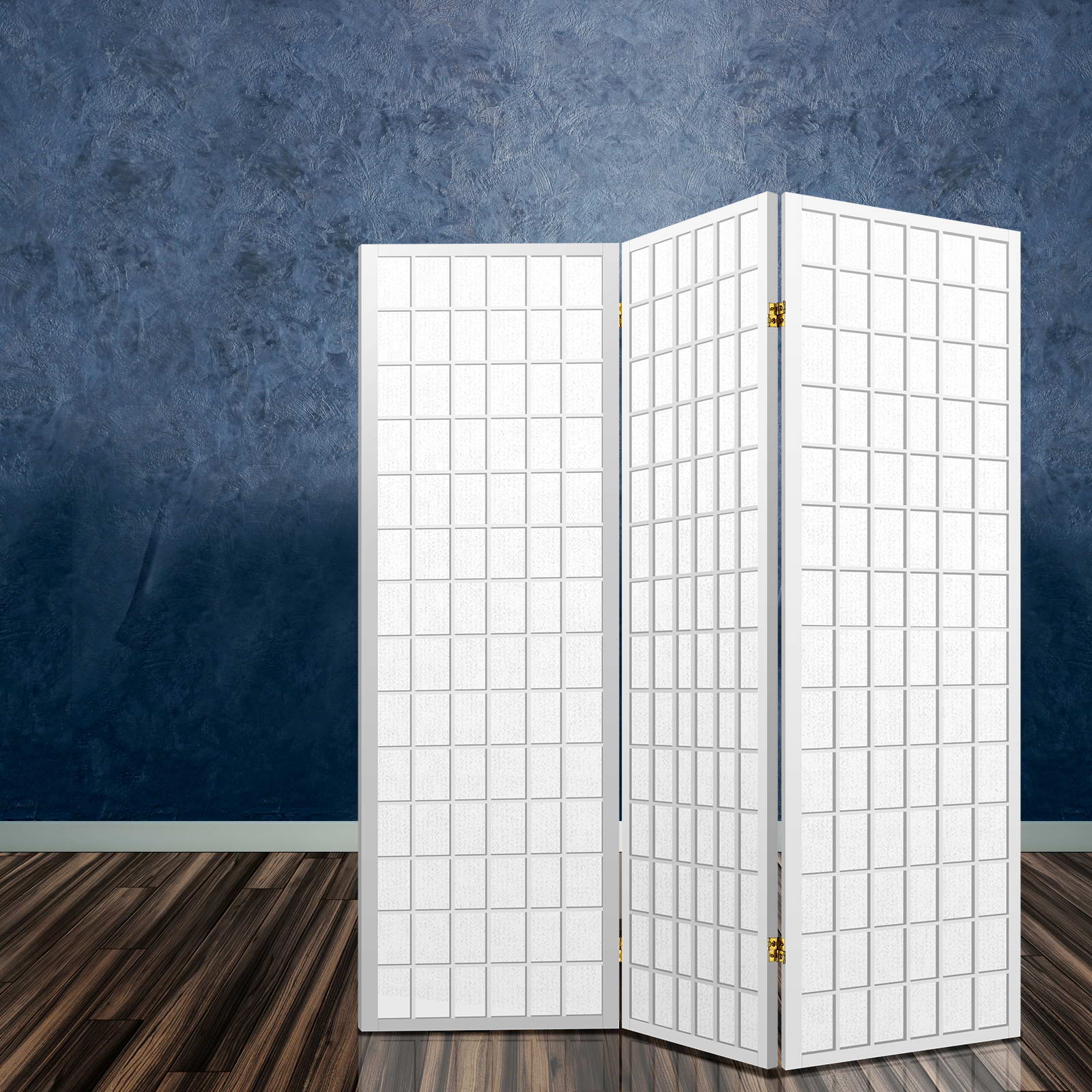 3 Panel Room Divider Screen 131x179cm - White - Furniture > Bedroom > Room Dividers - Rivercity House & Home Co. (ABN 18 642 972 209) - Affordable Modern Furniture Australia