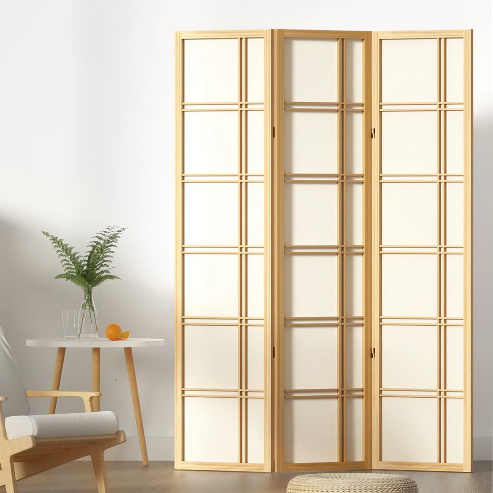 3 Panel Room Divider Screen 132x179cm Nova Natural - Furniture > Bedroom > Room Dividers - Rivercity House & Home Co. (ABN 18 642 972 209) - Affordable Modern Furniture Australia