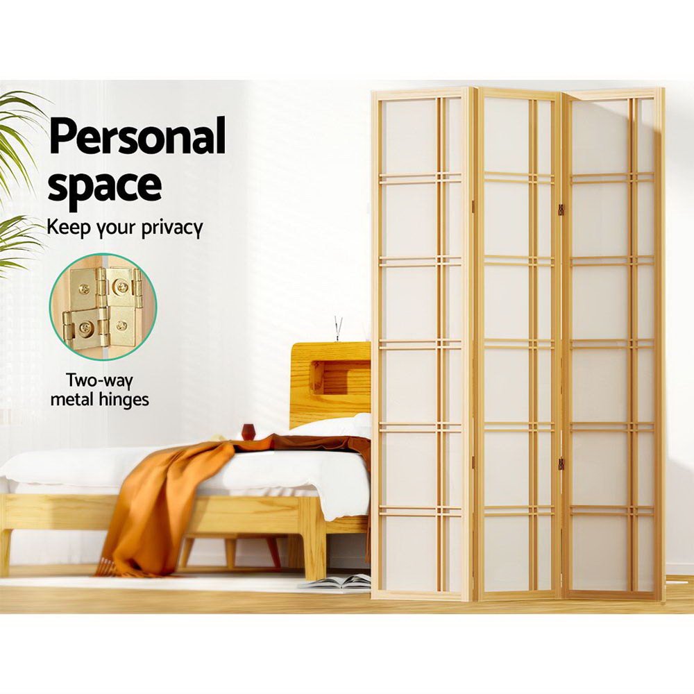 3 Panel Room Divider Screen 132x179cm Nova Natural - Furniture > Bedroom > Room Dividers - Rivercity House & Home Co. (ABN 18 642 972 209) - Affordable Modern Furniture Australia