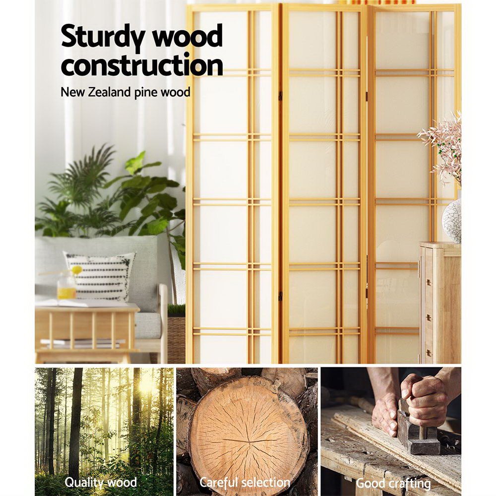 3 Panel Room Divider Screen 132x179cm Nova Natural - Furniture > Bedroom > Room Dividers - Rivercity House & Home Co. (ABN 18 642 972 209) - Affordable Modern Furniture Australia
