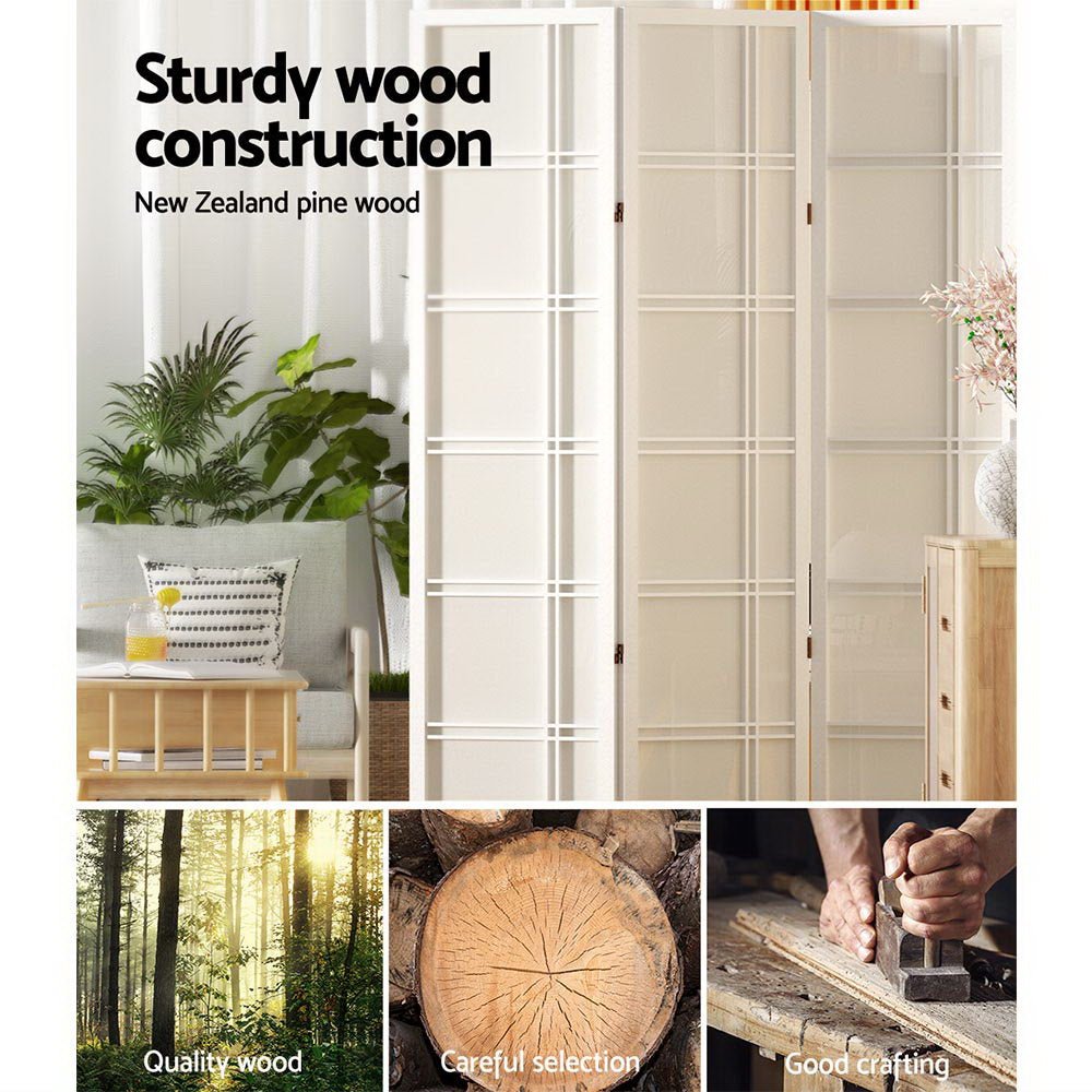 3 Panel Room Divider Screen 132x179cm Nova White - Furniture > Bedroom > Room Dividers - Rivercity House & Home Co. (ABN 18 642 972 209) - Affordable Modern Furniture Australia