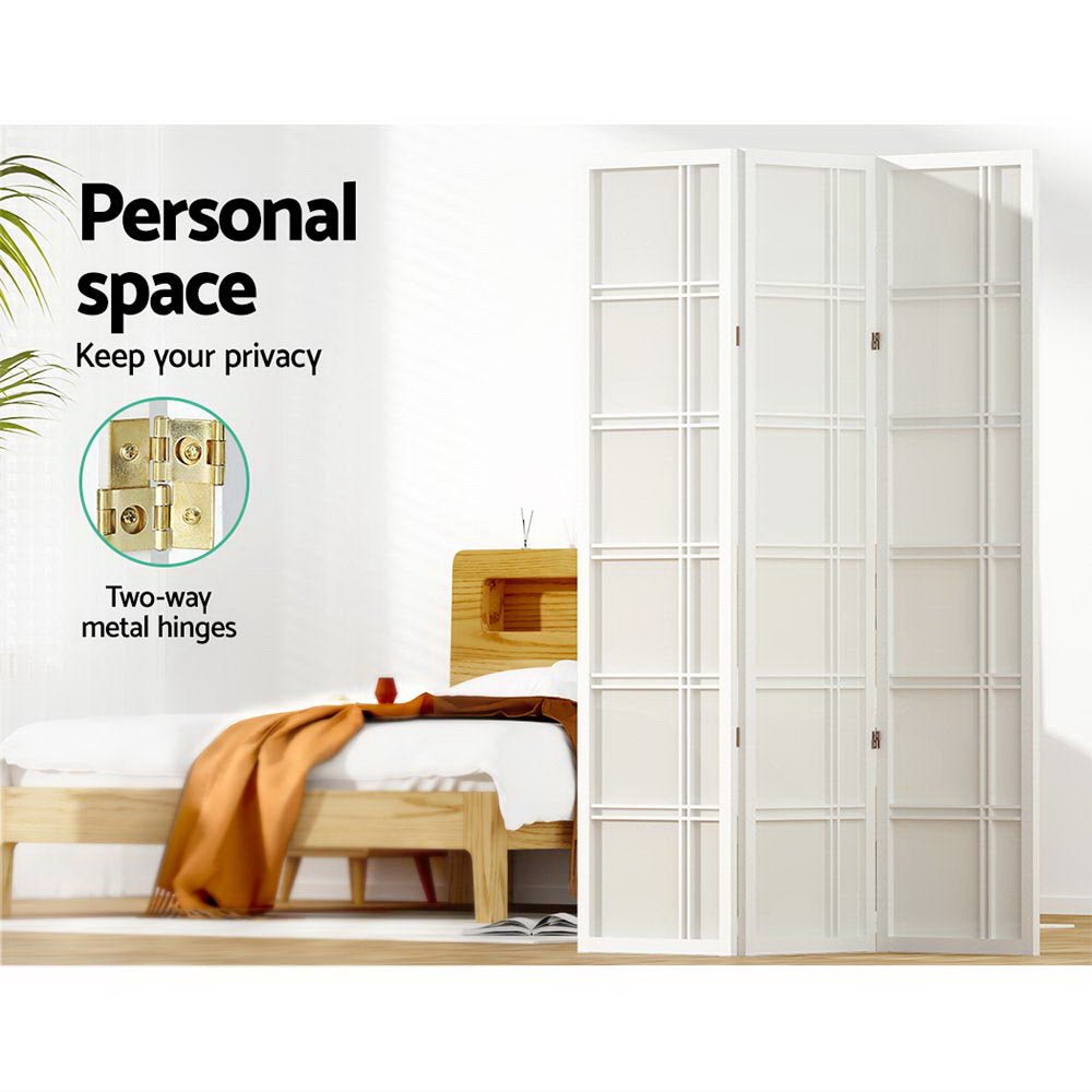 3 Panel Room Divider Screen 132x179cm Nova White - Furniture > Bedroom > Room Dividers - Rivercity House & Home Co. (ABN 18 642 972 209) - Affordable Modern Furniture Australia