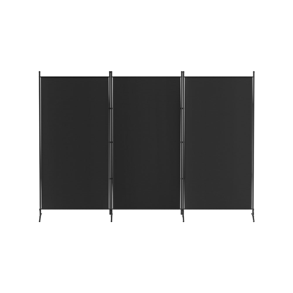 3 Panel Room Divider Screen 260x180cm Fabric Black - Furniture > Bedroom > Room Dividers - Rivercity House & Home Co. (ABN 18 642 972 209) - Affordable Modern Furniture Australia