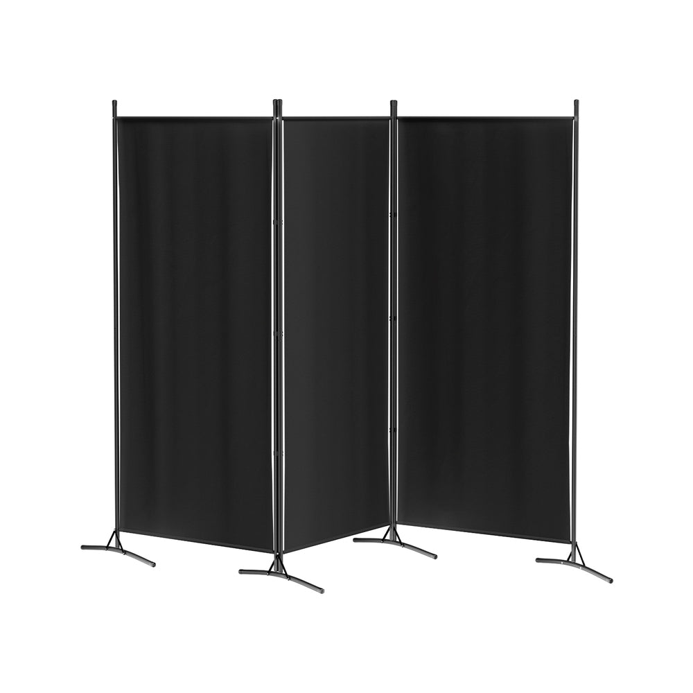 3 Panel Room Divider Screen 260x180cm Fabric Black - Furniture > Bedroom > Room Dividers - Rivercity House & Home Co. (ABN 18 642 972 209) - Affordable Modern Furniture Australia