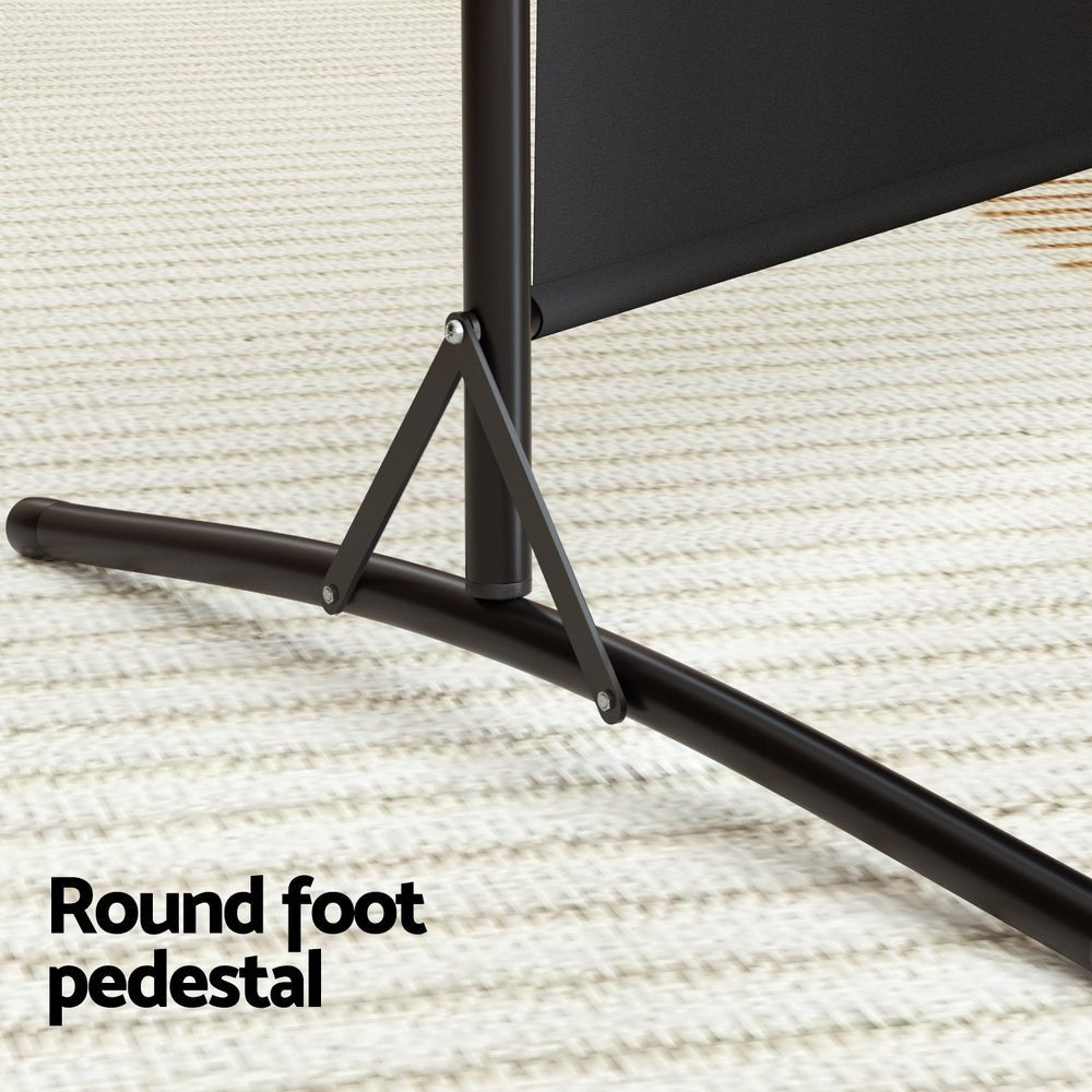 3 Panel Room Divider Screen 260x180cm Fabric Black - Furniture > Bedroom > Room Dividers - Rivercity House & Home Co. (ABN 18 642 972 209) - Affordable Modern Furniture Australia