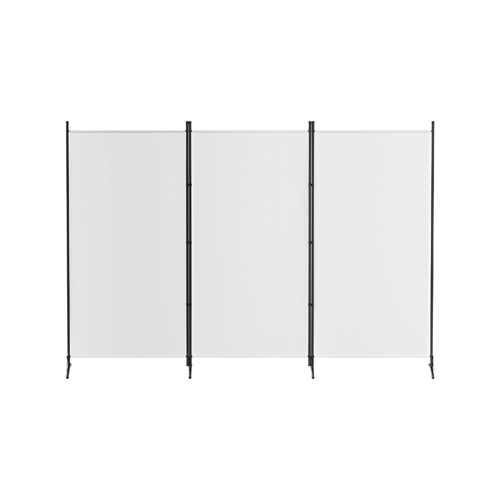 3 Panel Room Divider Screen 260x180cm Fabric White - Furniture > Bedroom > Room Dividers - Rivercity House & Home Co. (ABN 18 642 972 209) - Affordable Modern Furniture Australia